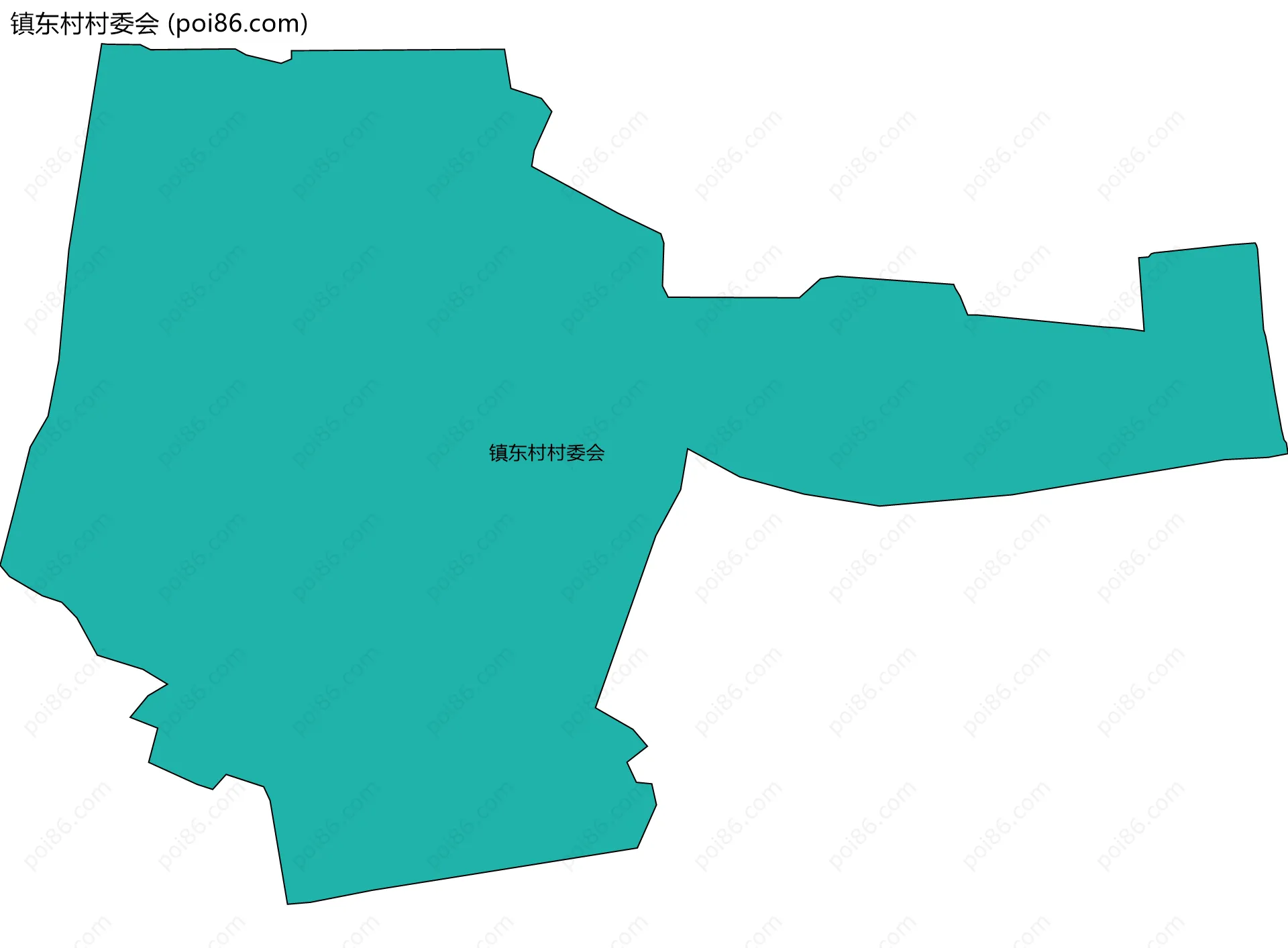 镇东村村委会边界地图