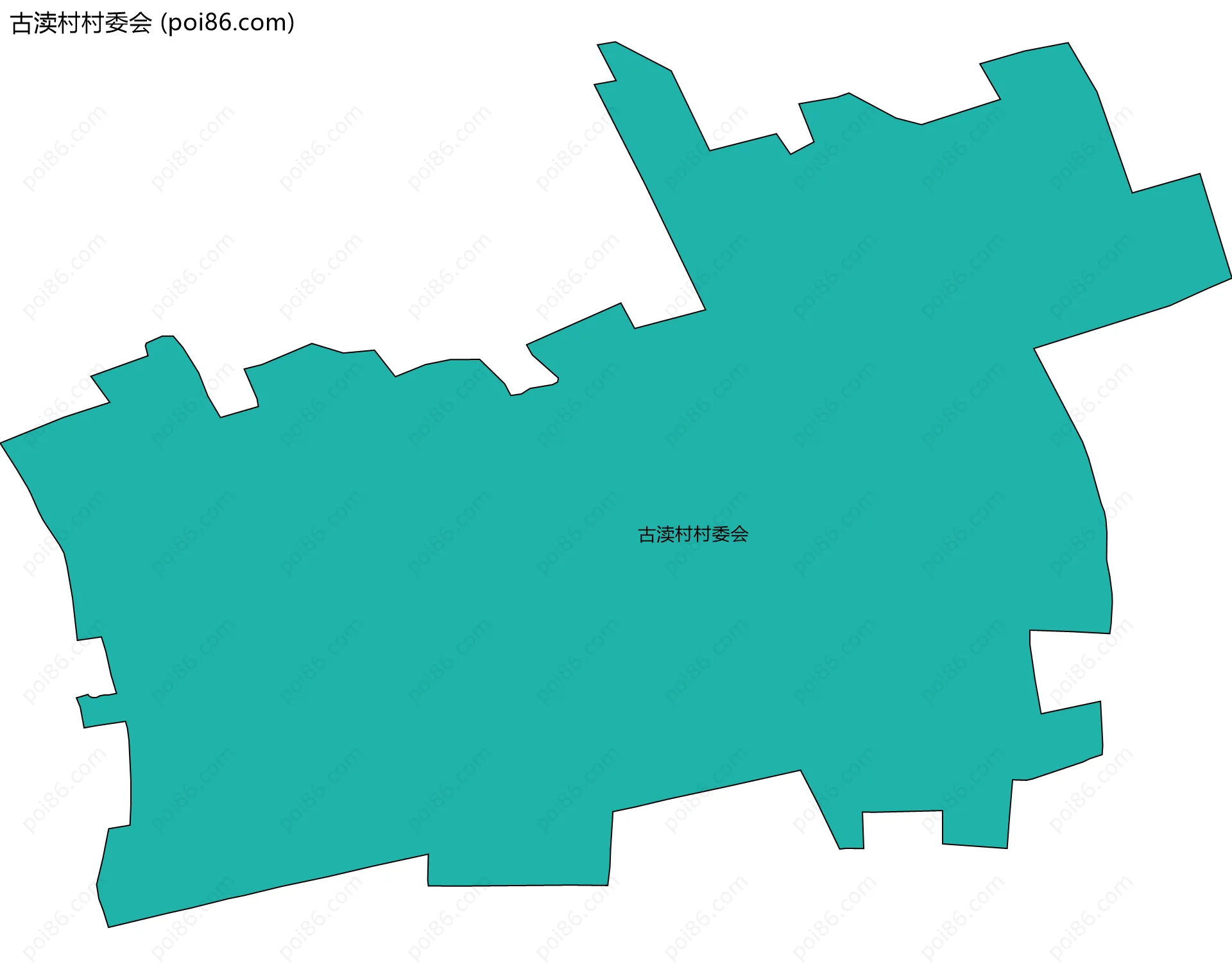 古渎村村委会边界地图