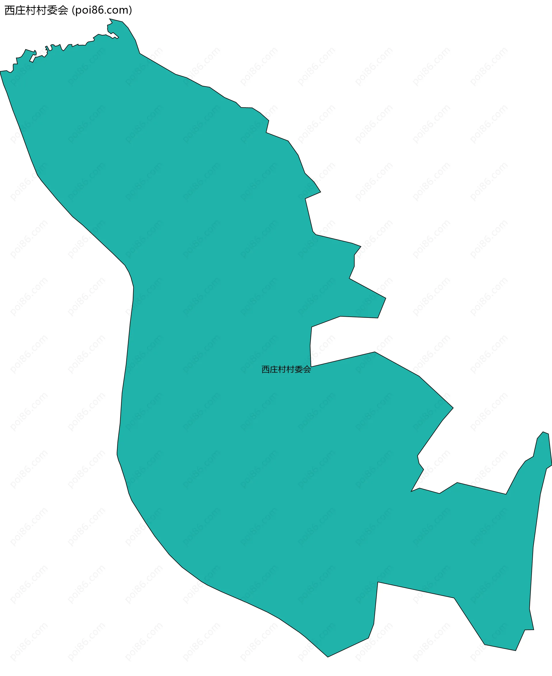西庄村村委会边界地图