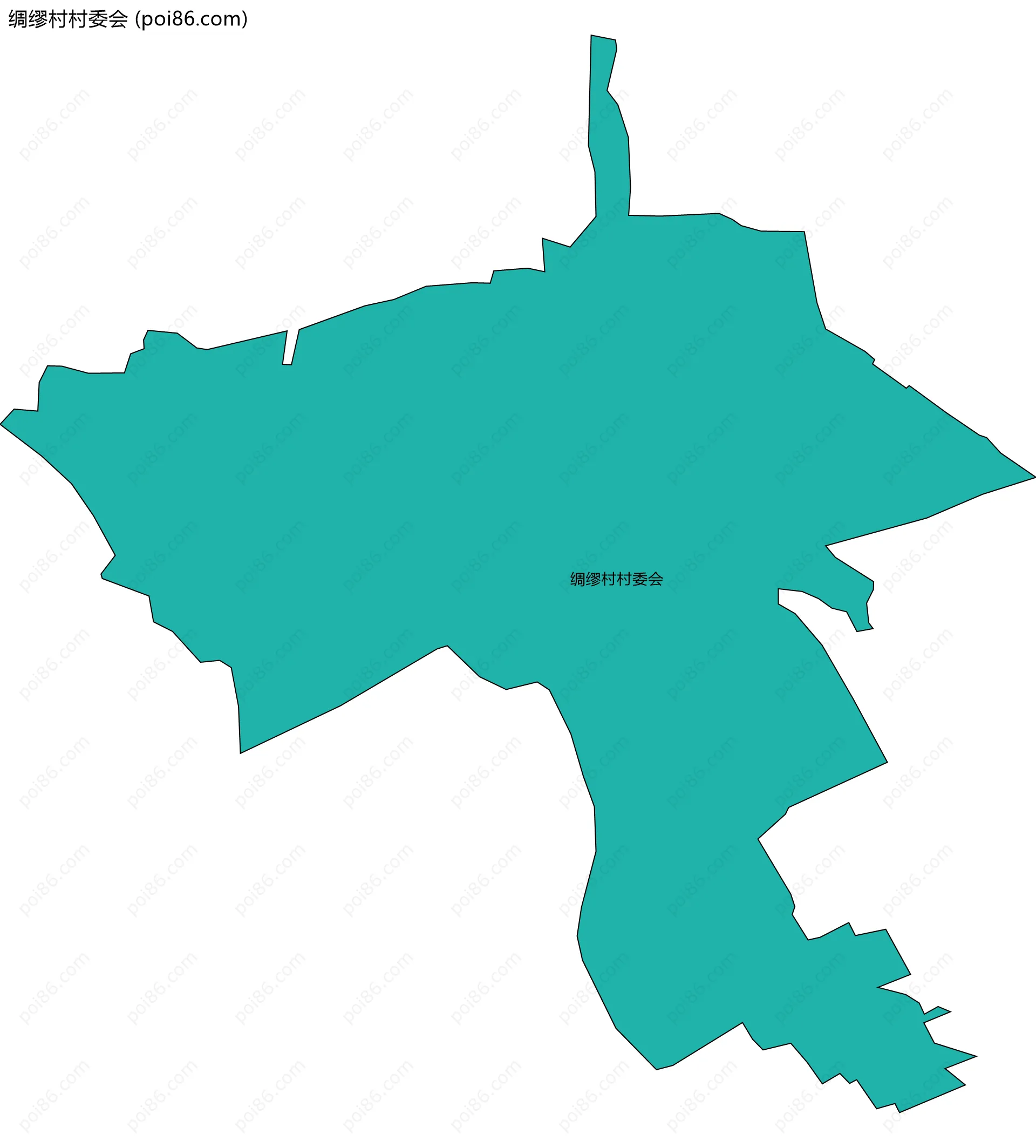 绸缪村村委会边界地图