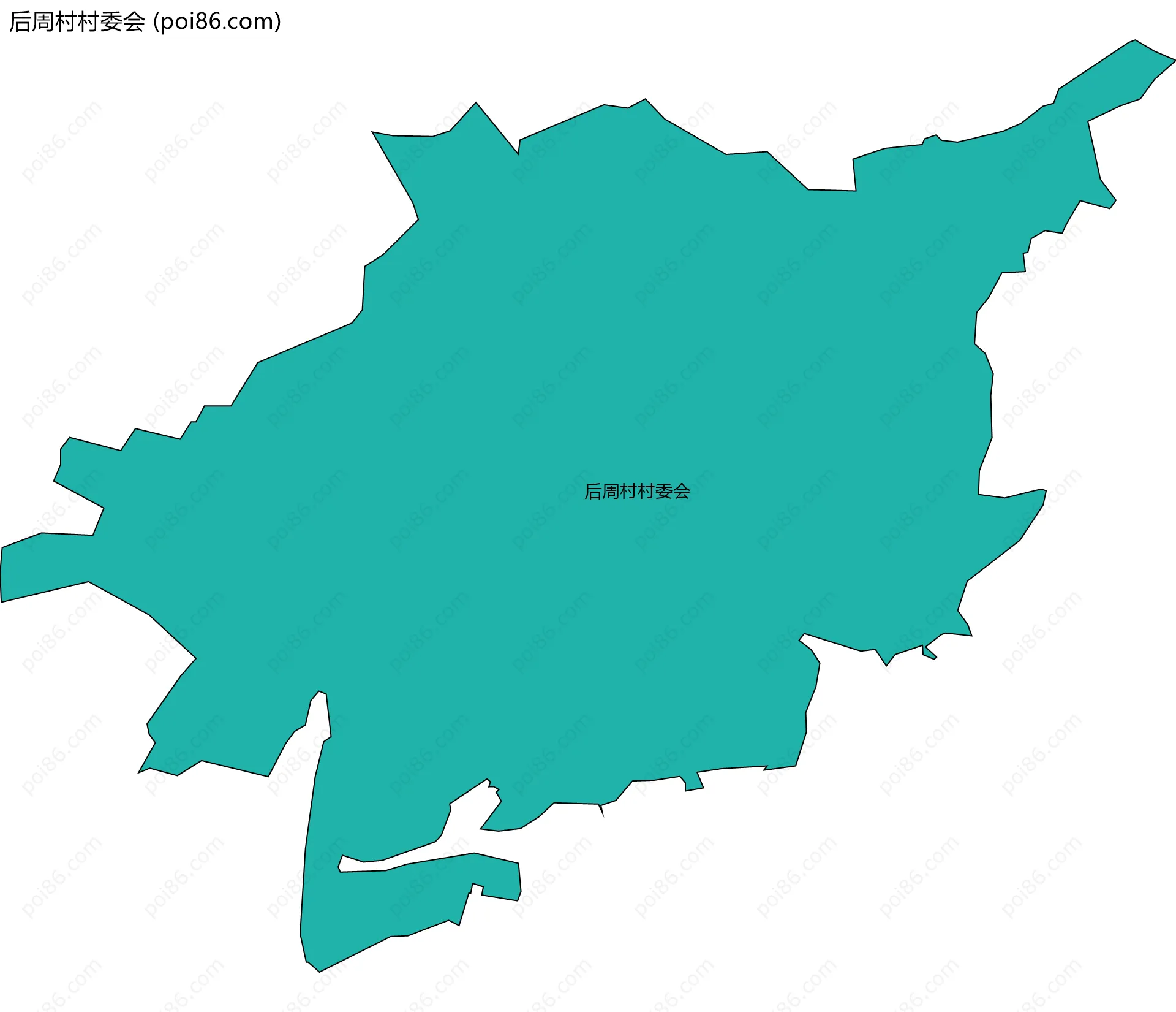 后周村村委会边界地图