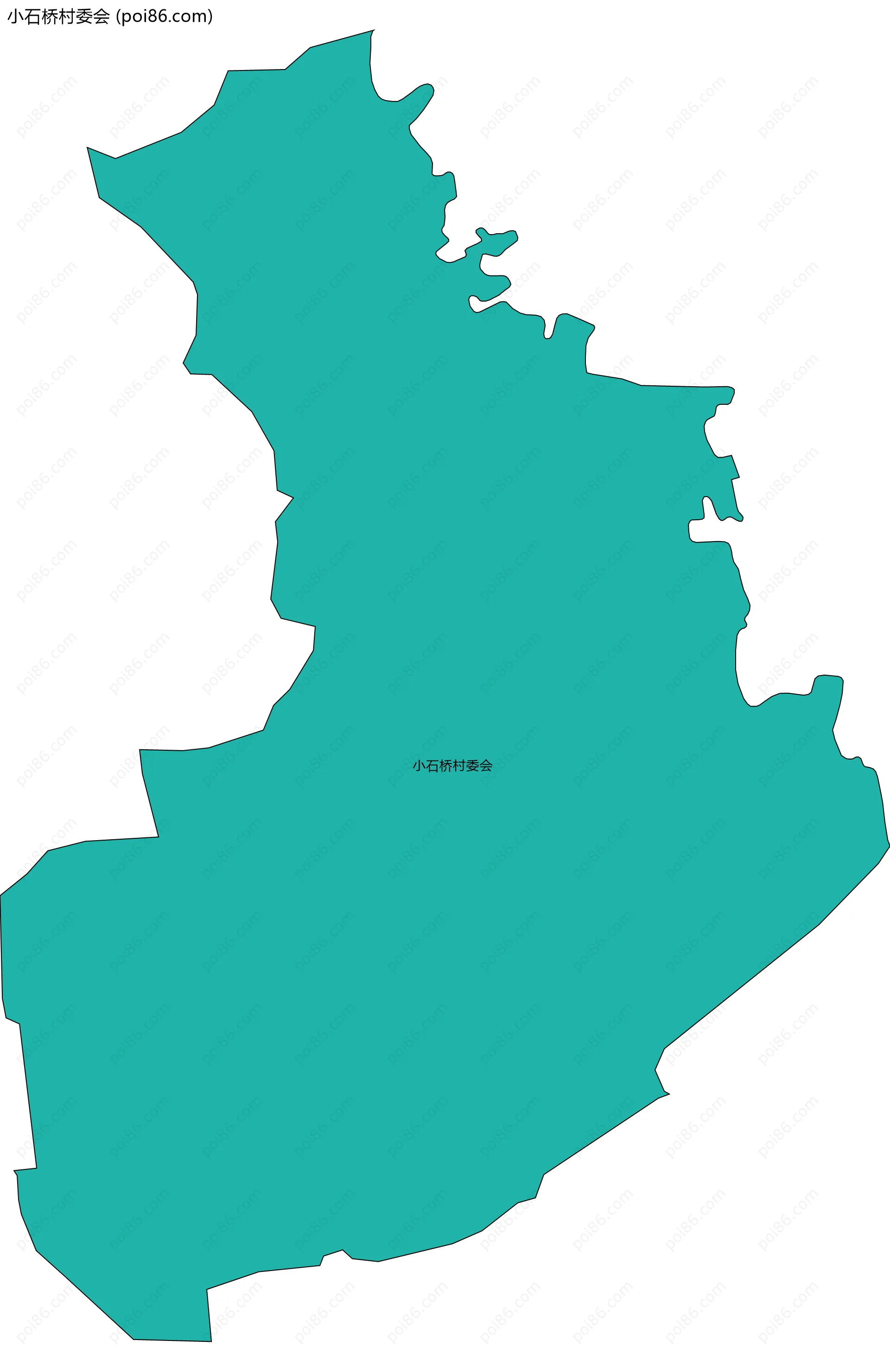 小石桥村委会边界地图