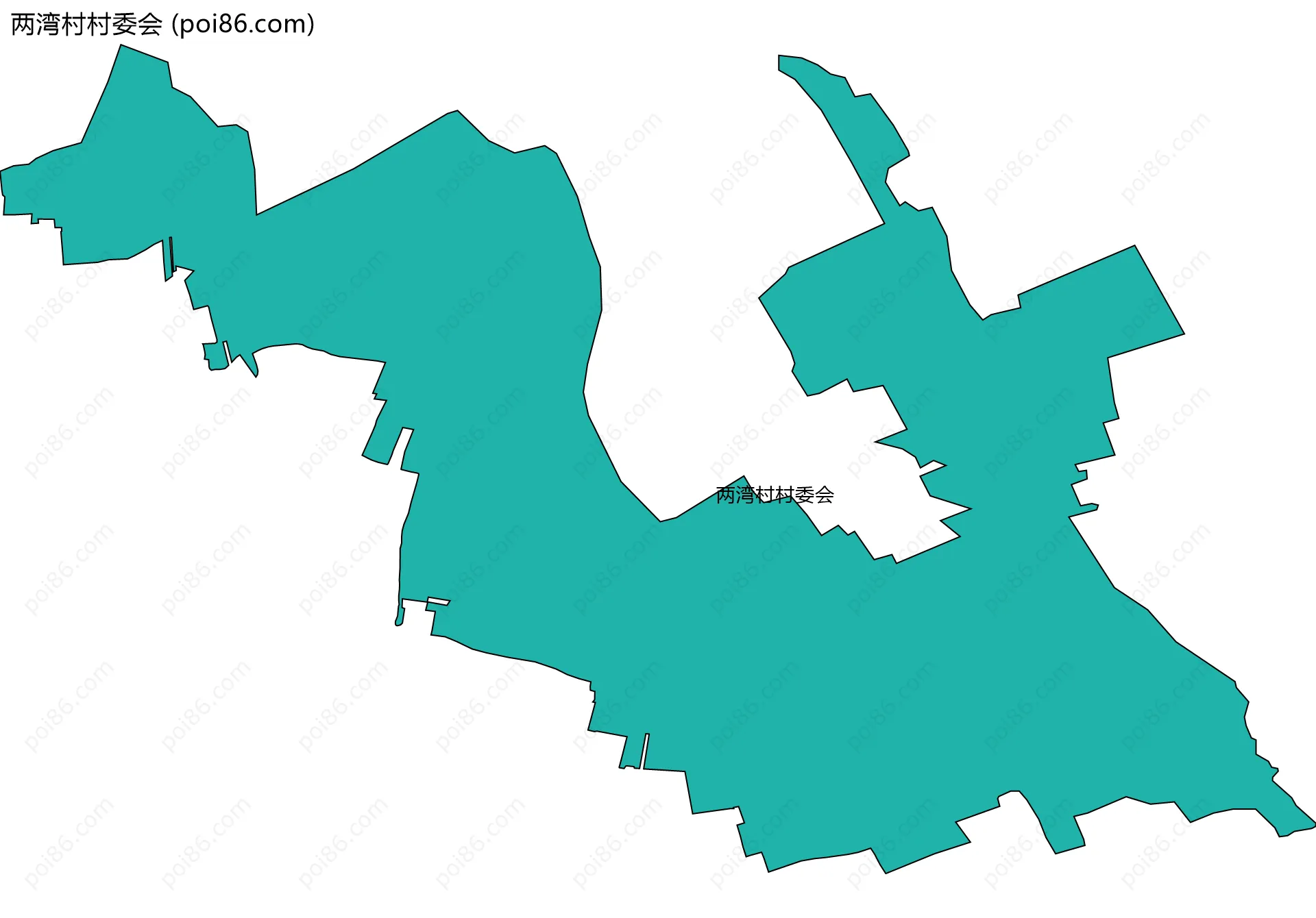 两湾村村委会边界地图