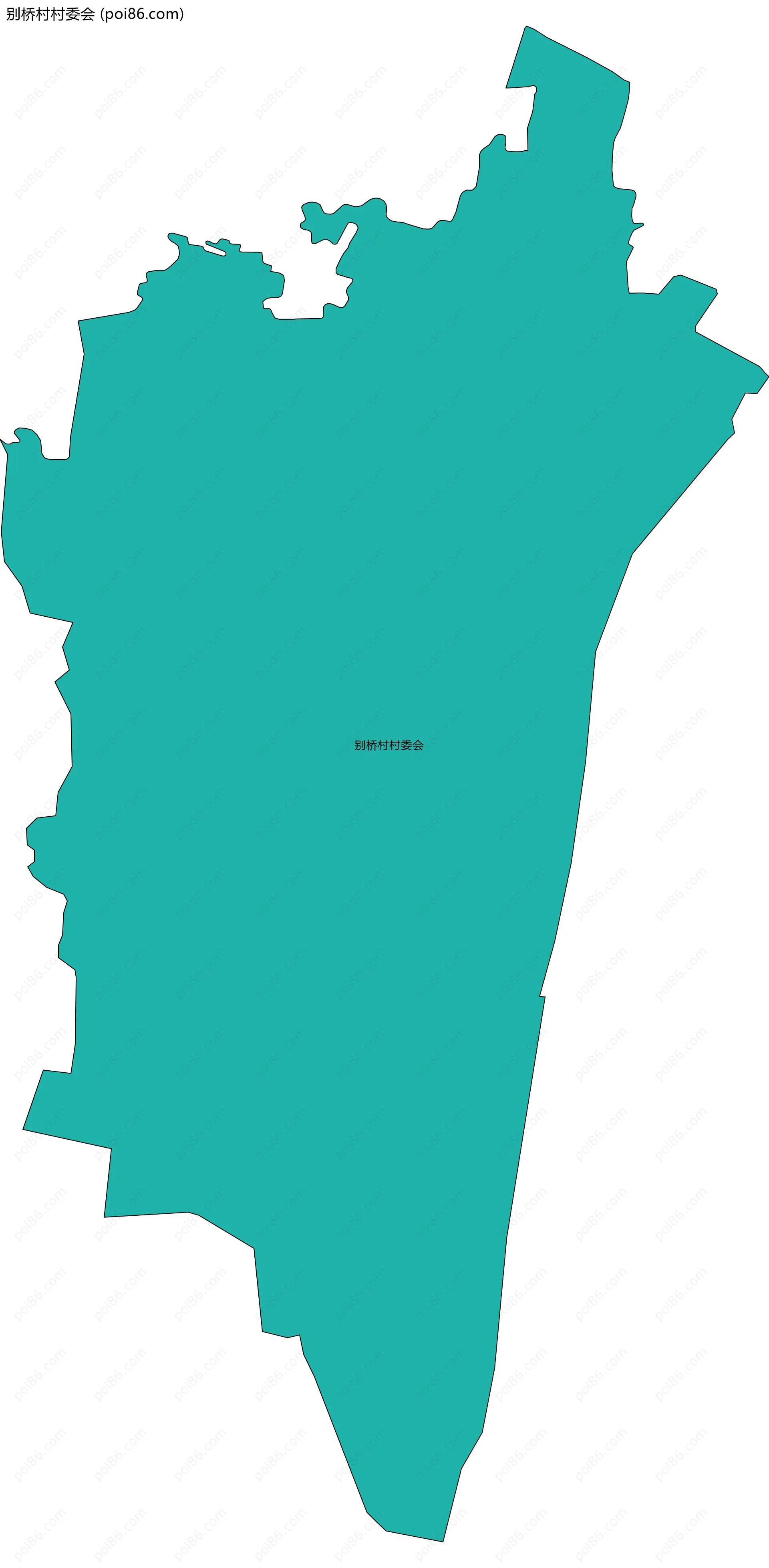 别桥村村委会边界地图