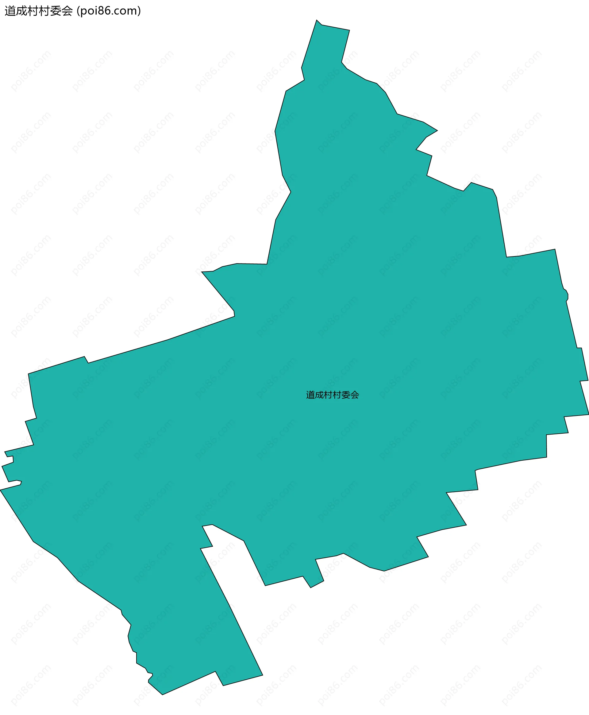 道成村村委会边界地图