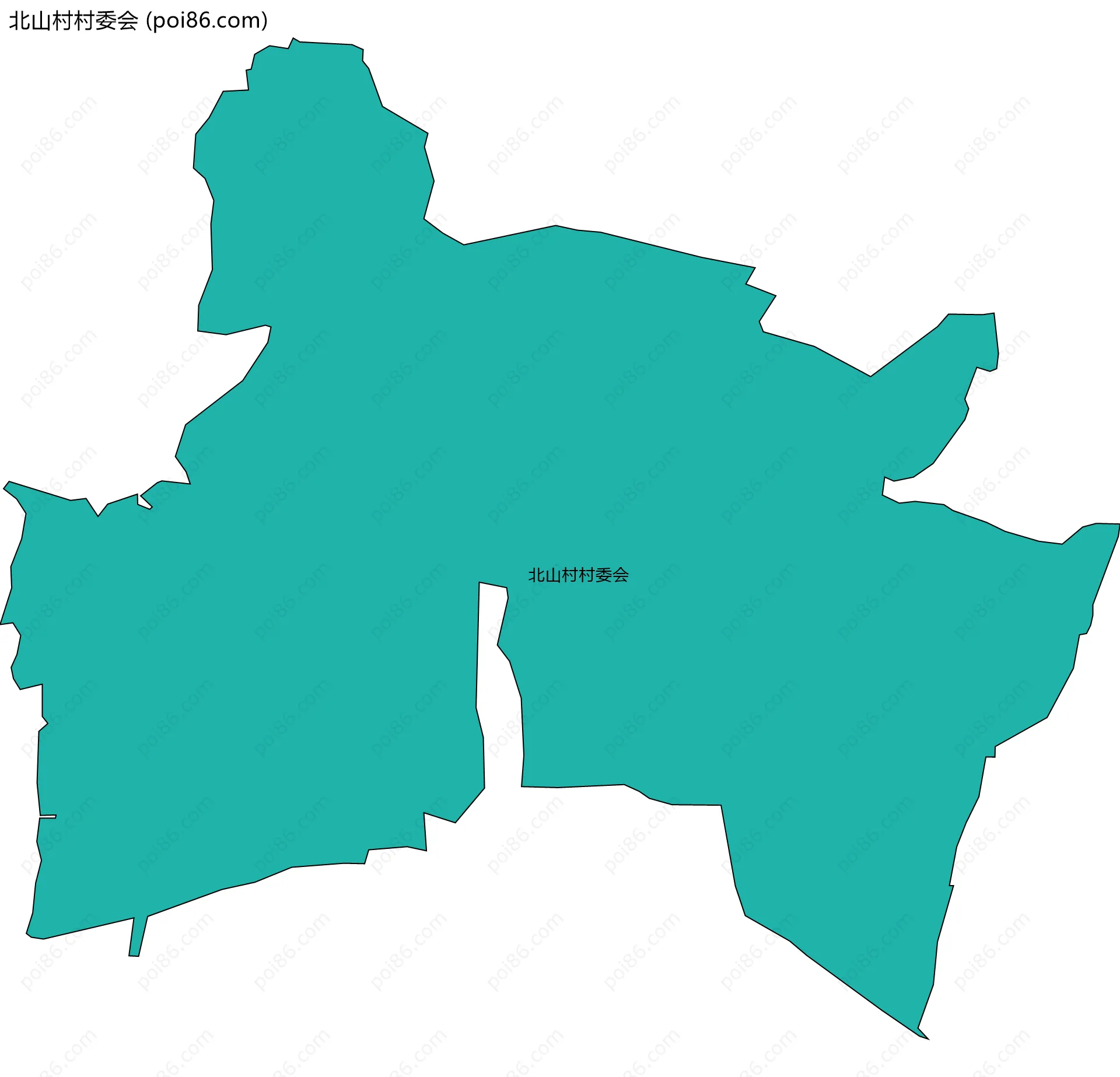 北山村村委会边界地图