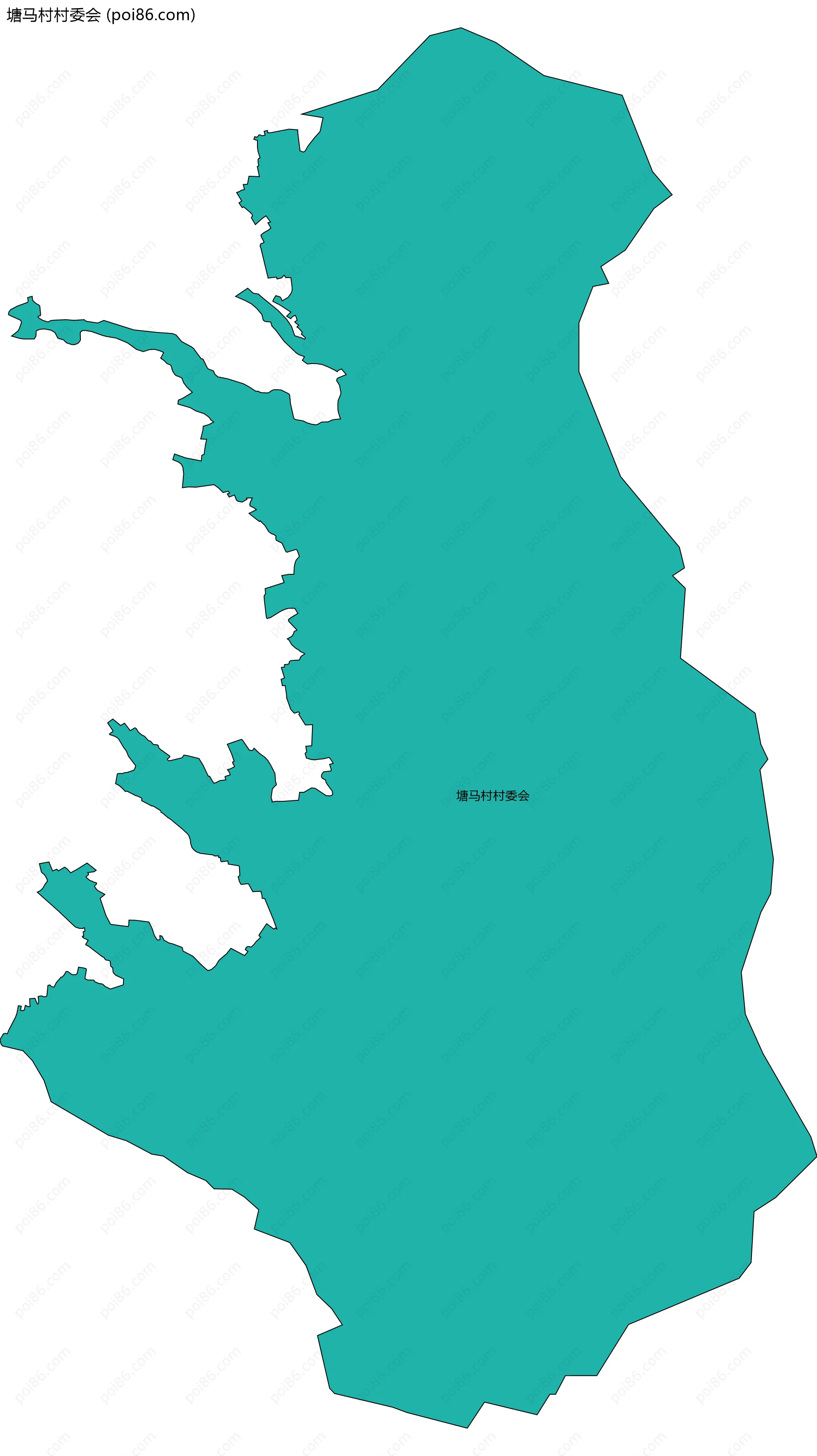 塘马村村委会边界地图