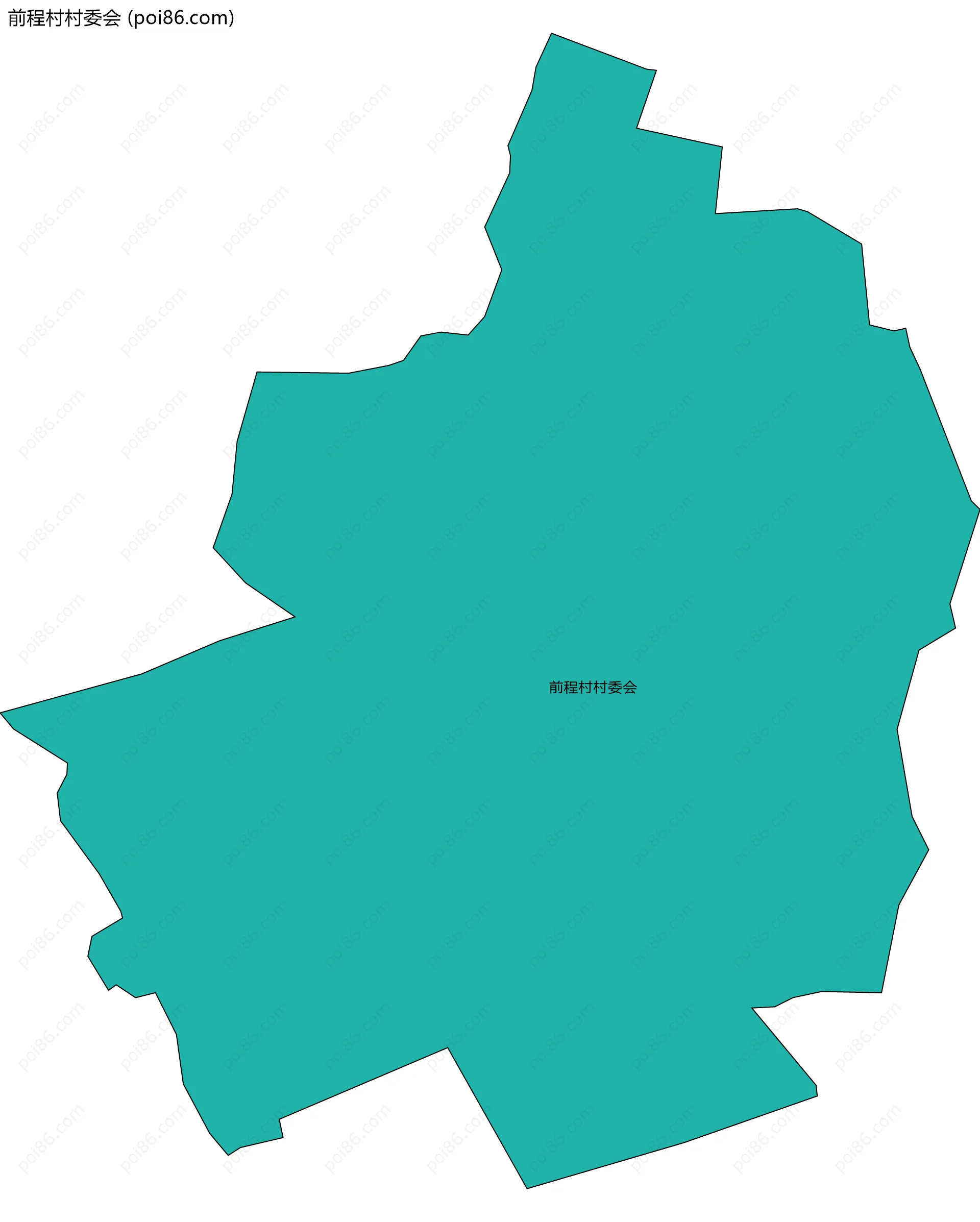 前程村村委会边界地图
