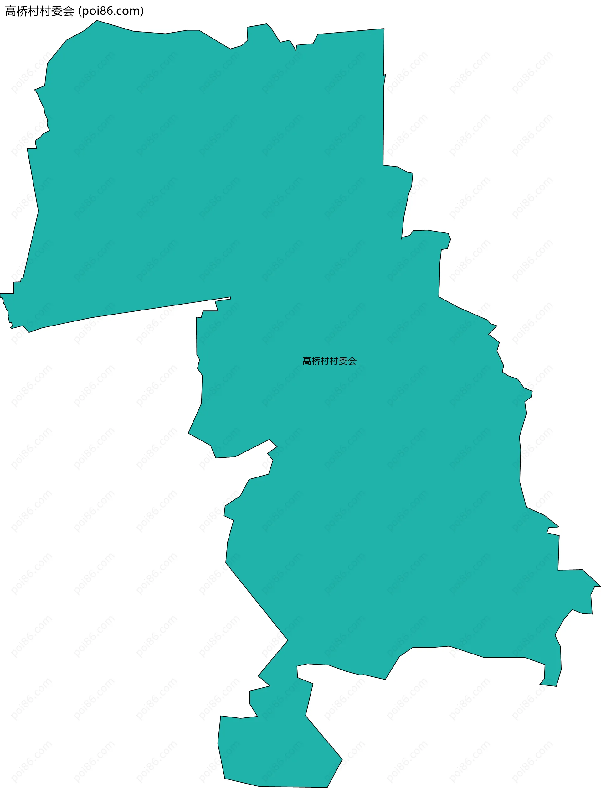 高桥村村委会边界地图