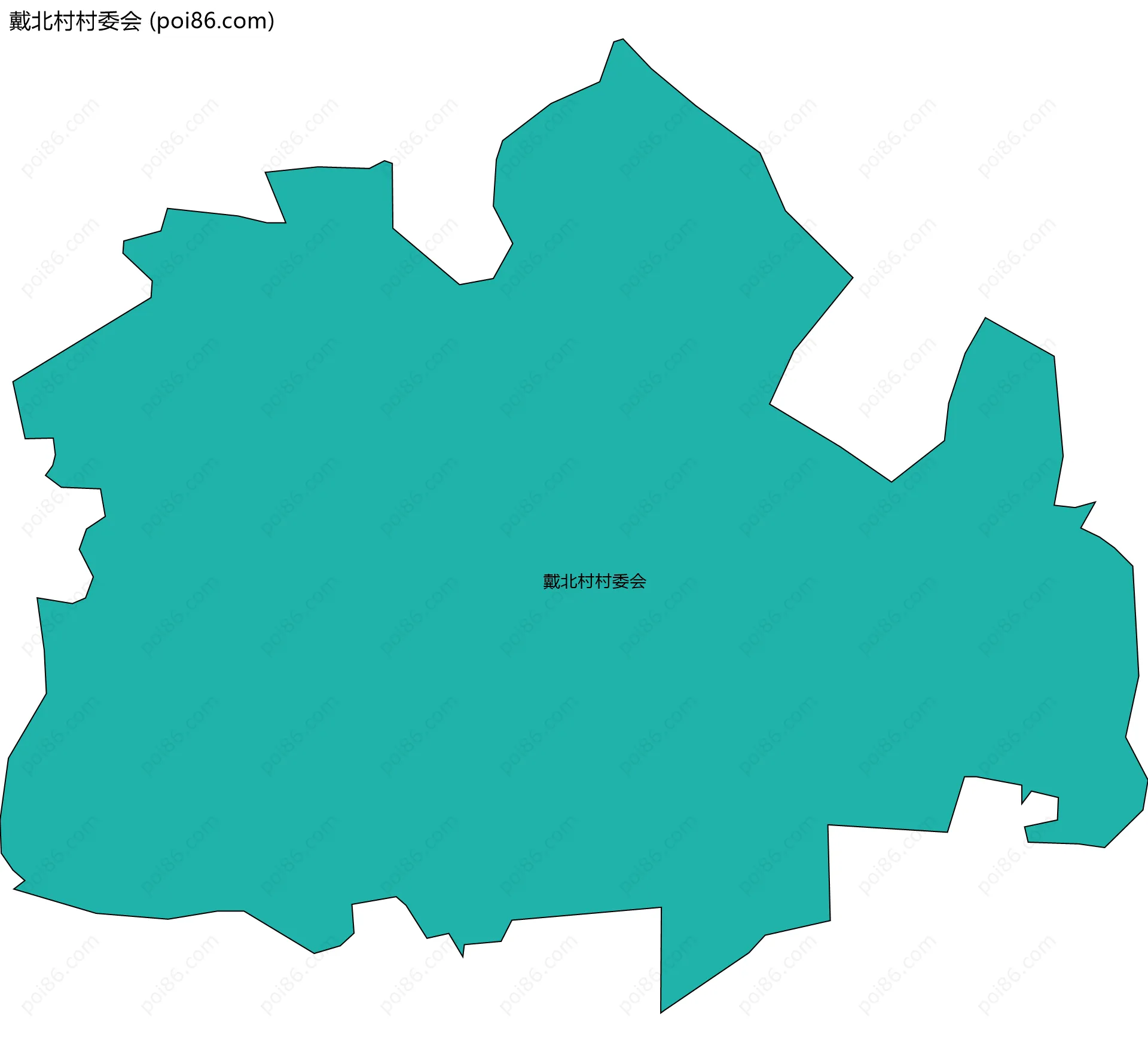 戴北村村委会边界地图