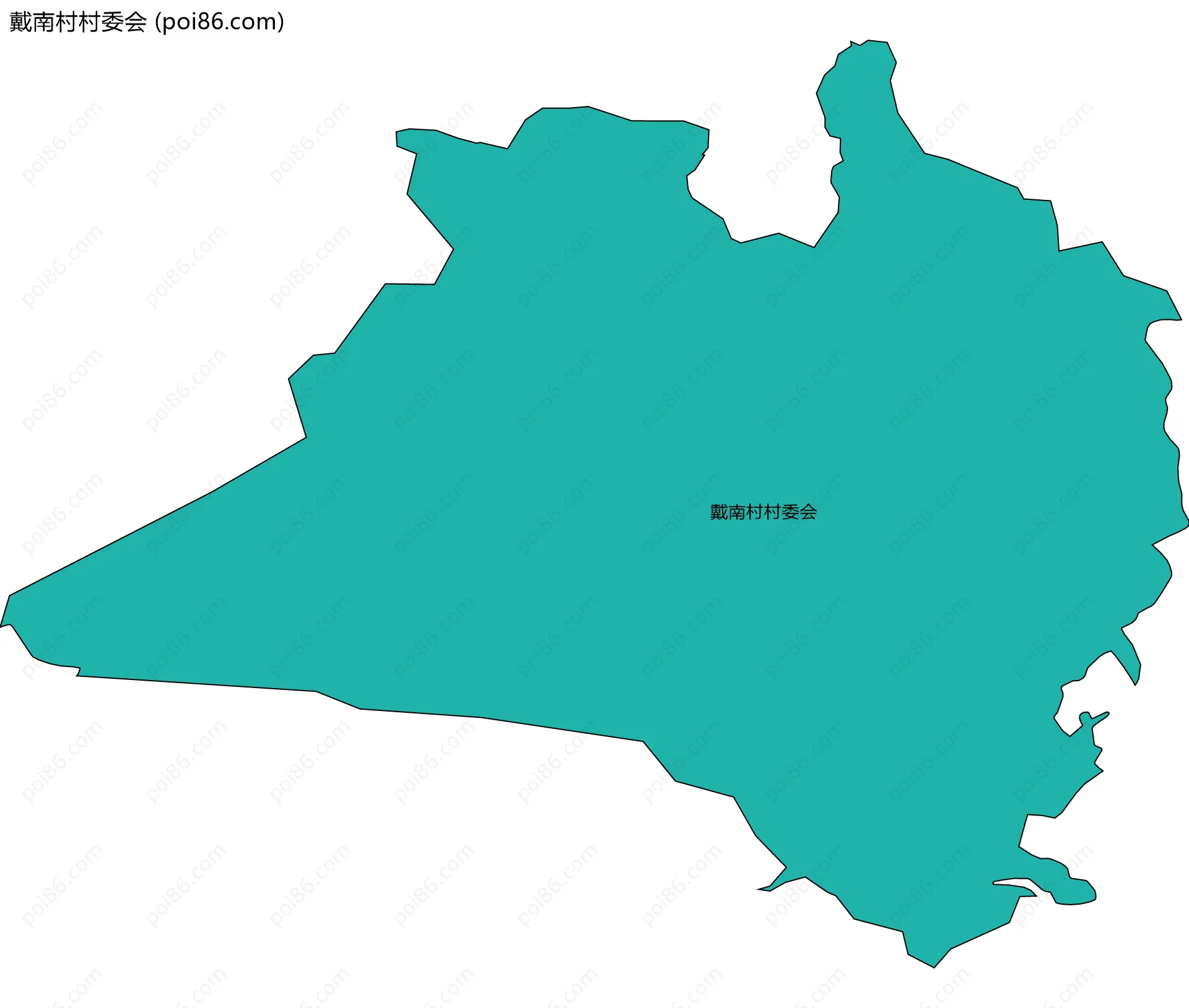戴南村村委会边界地图