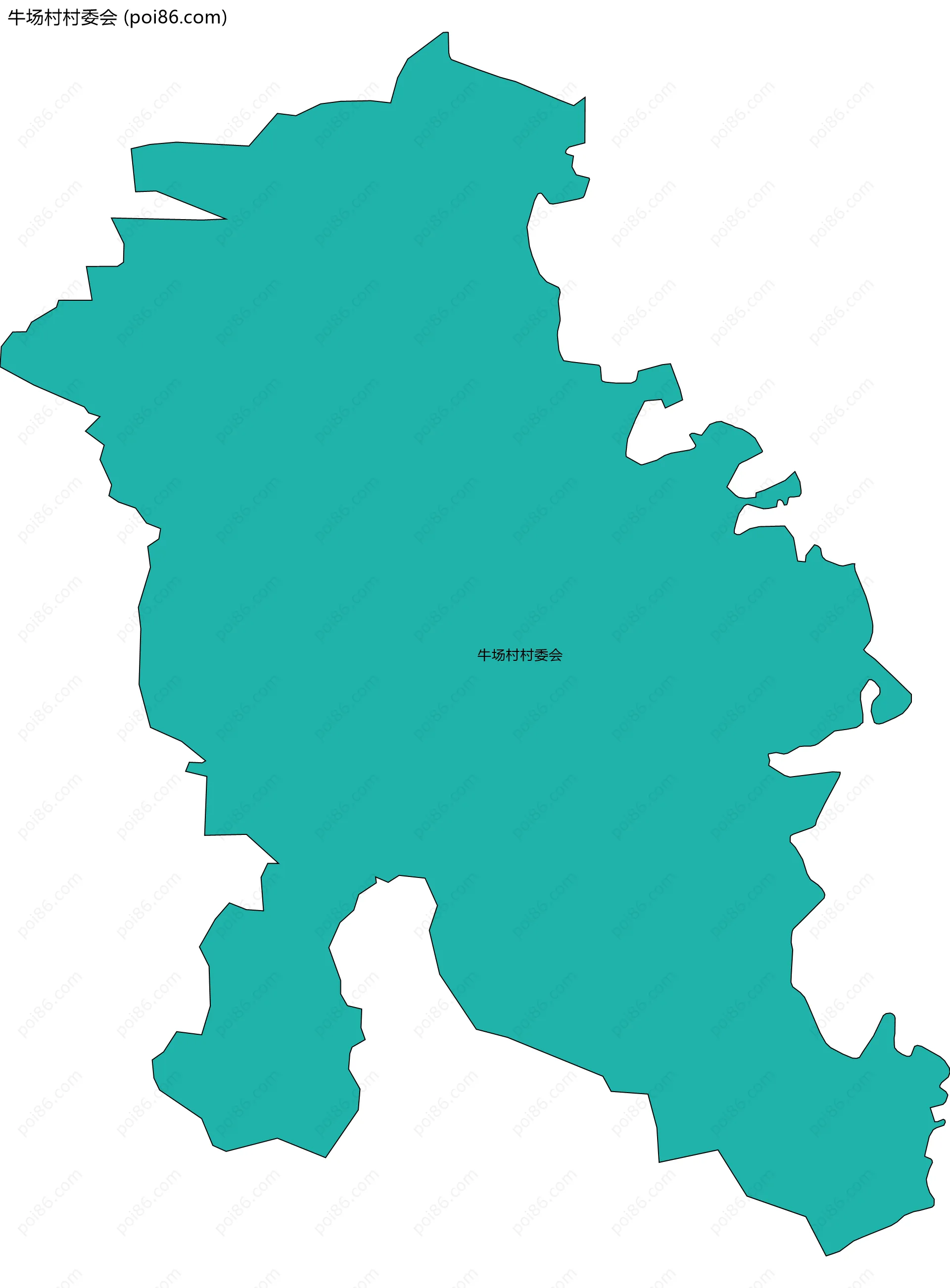 牛场村村委会边界地图