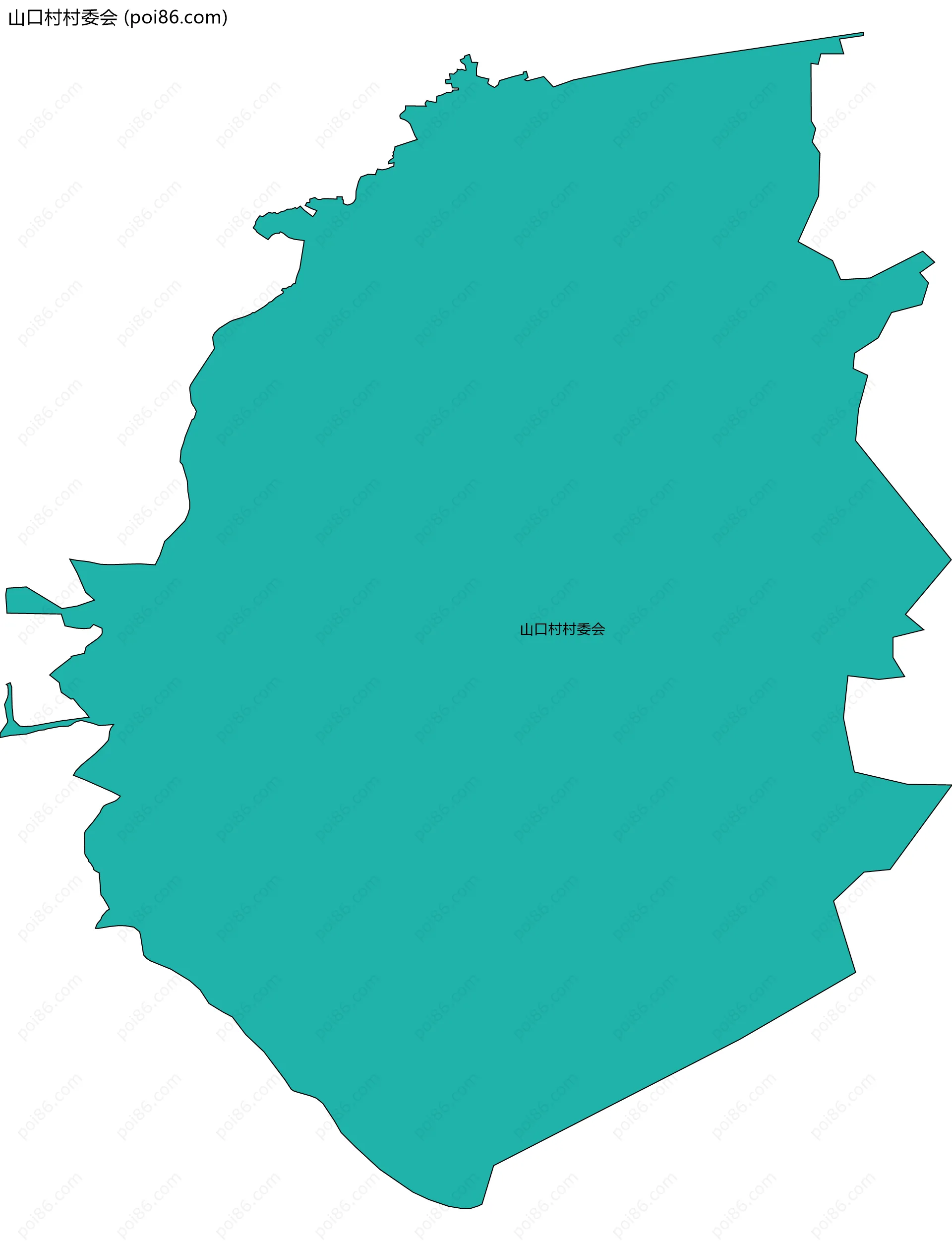山口村村委会边界地图