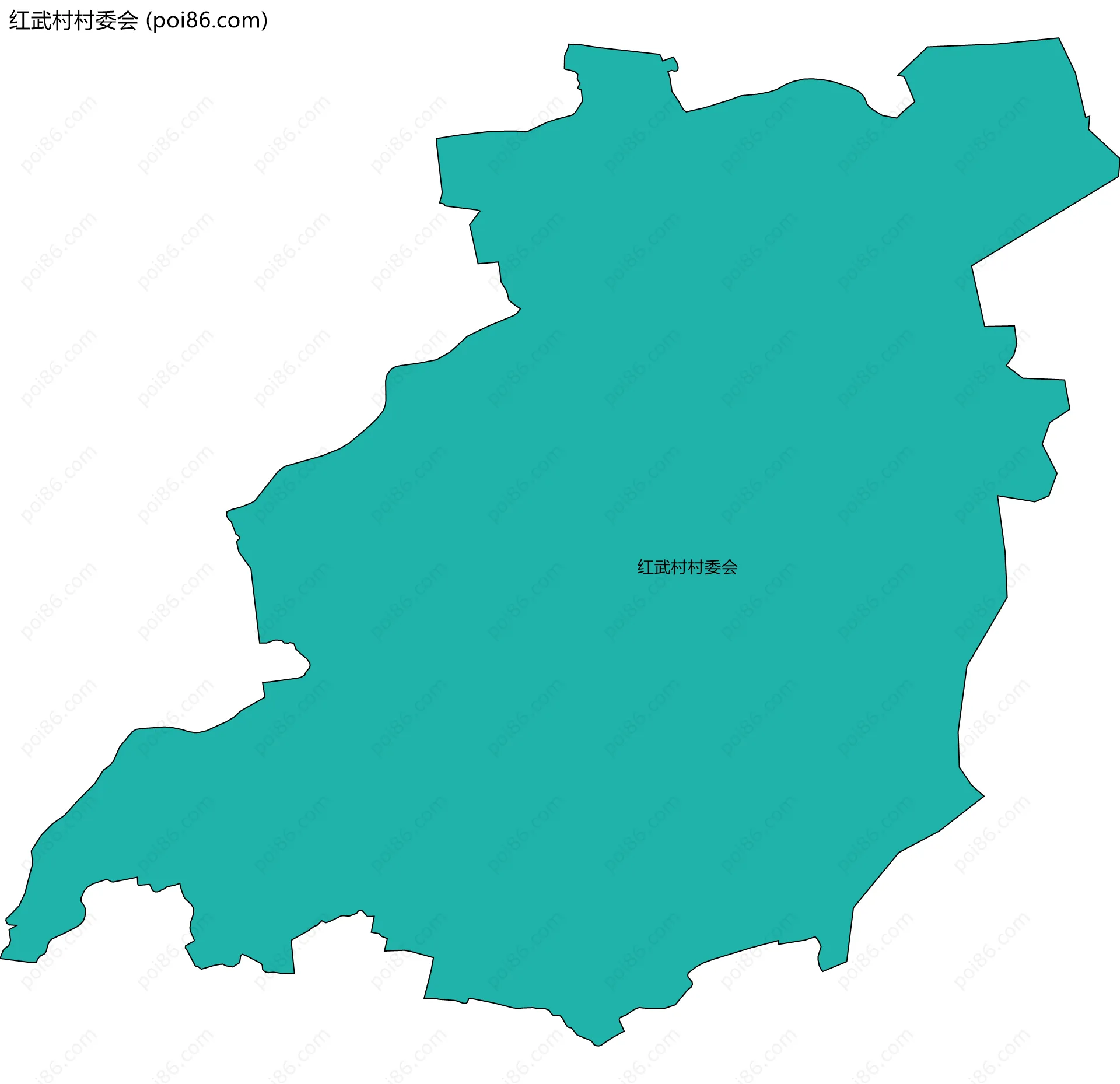 红武村村委会边界地图