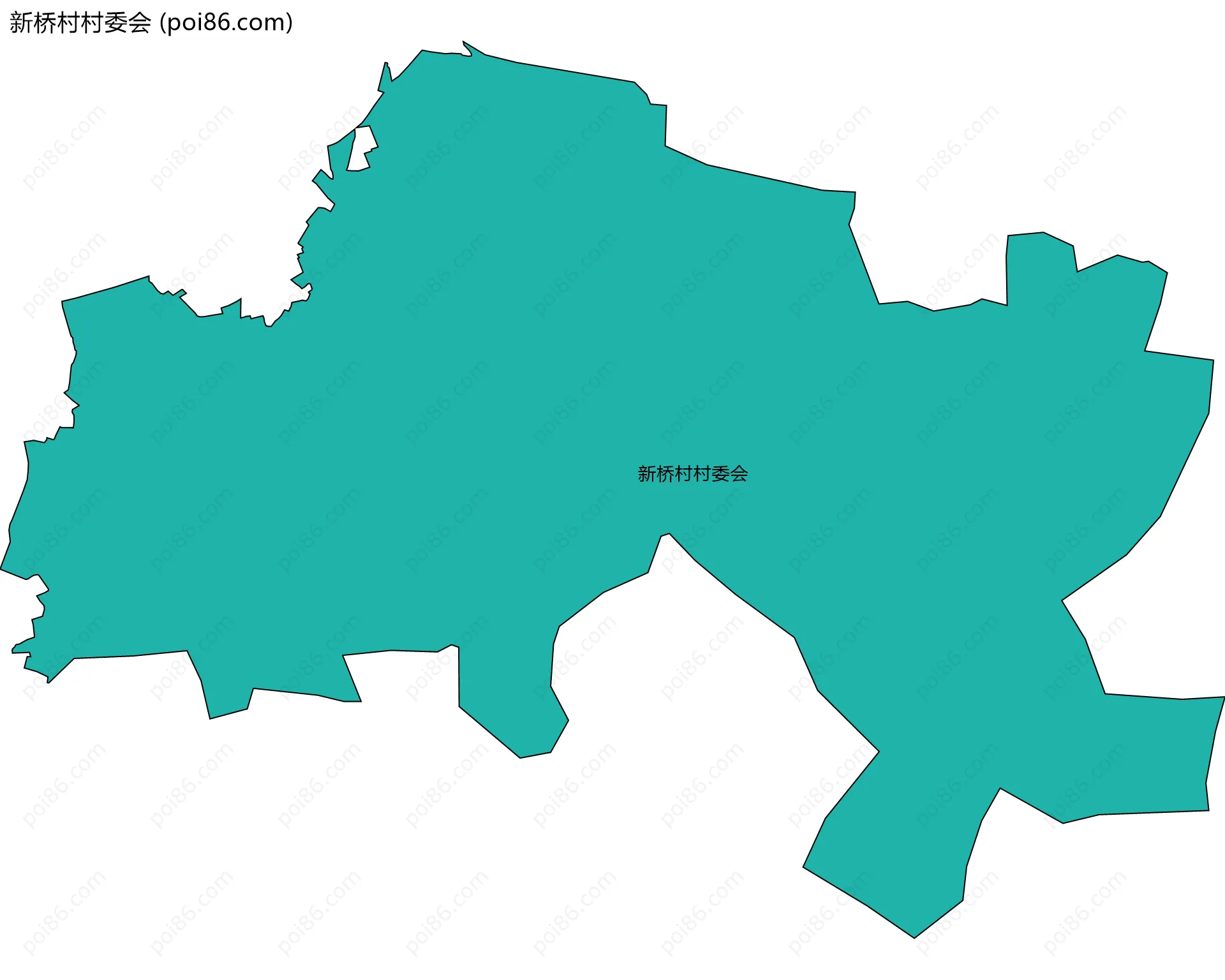 新桥村村委会边界地图