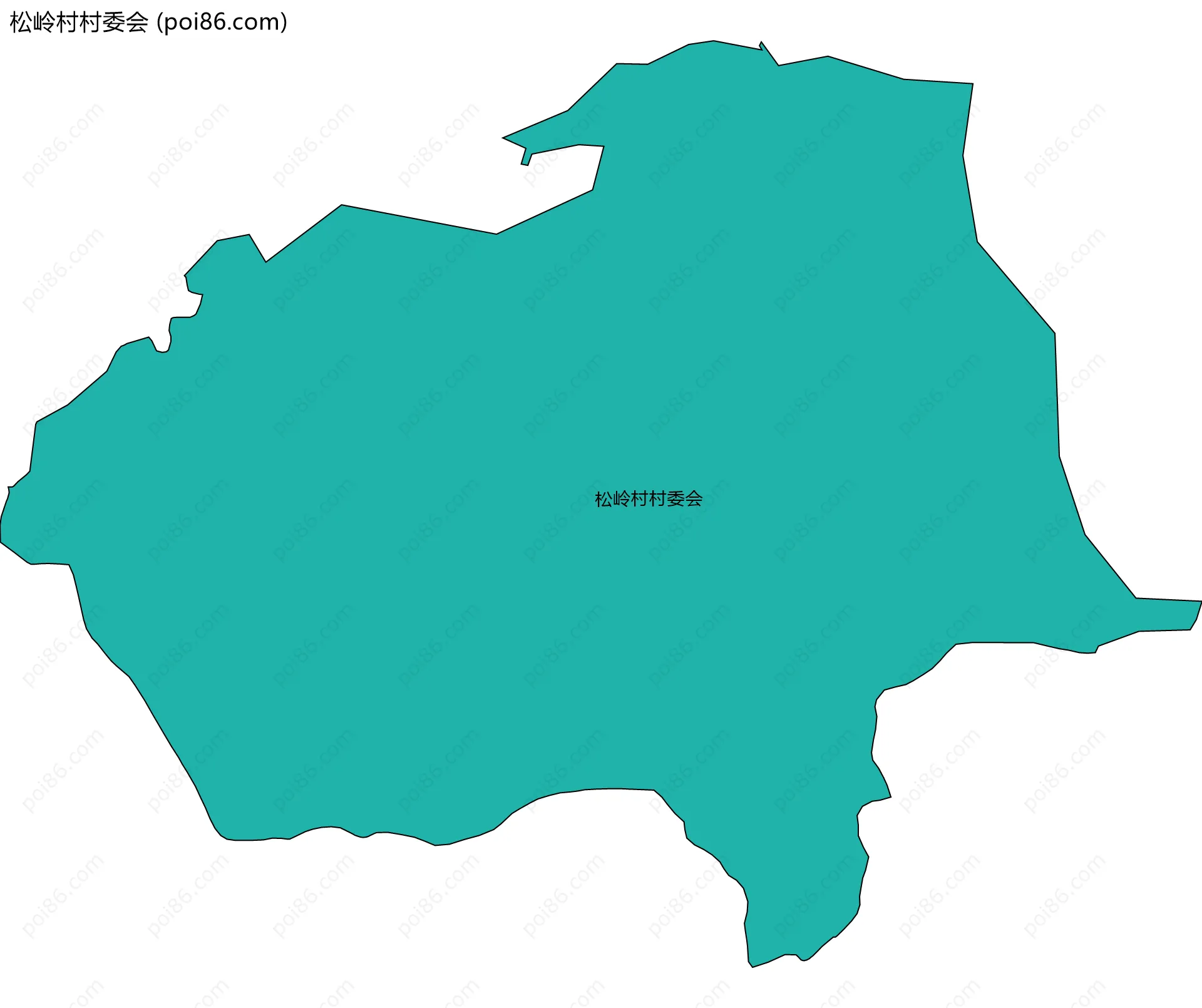 松岭村村委会边界地图