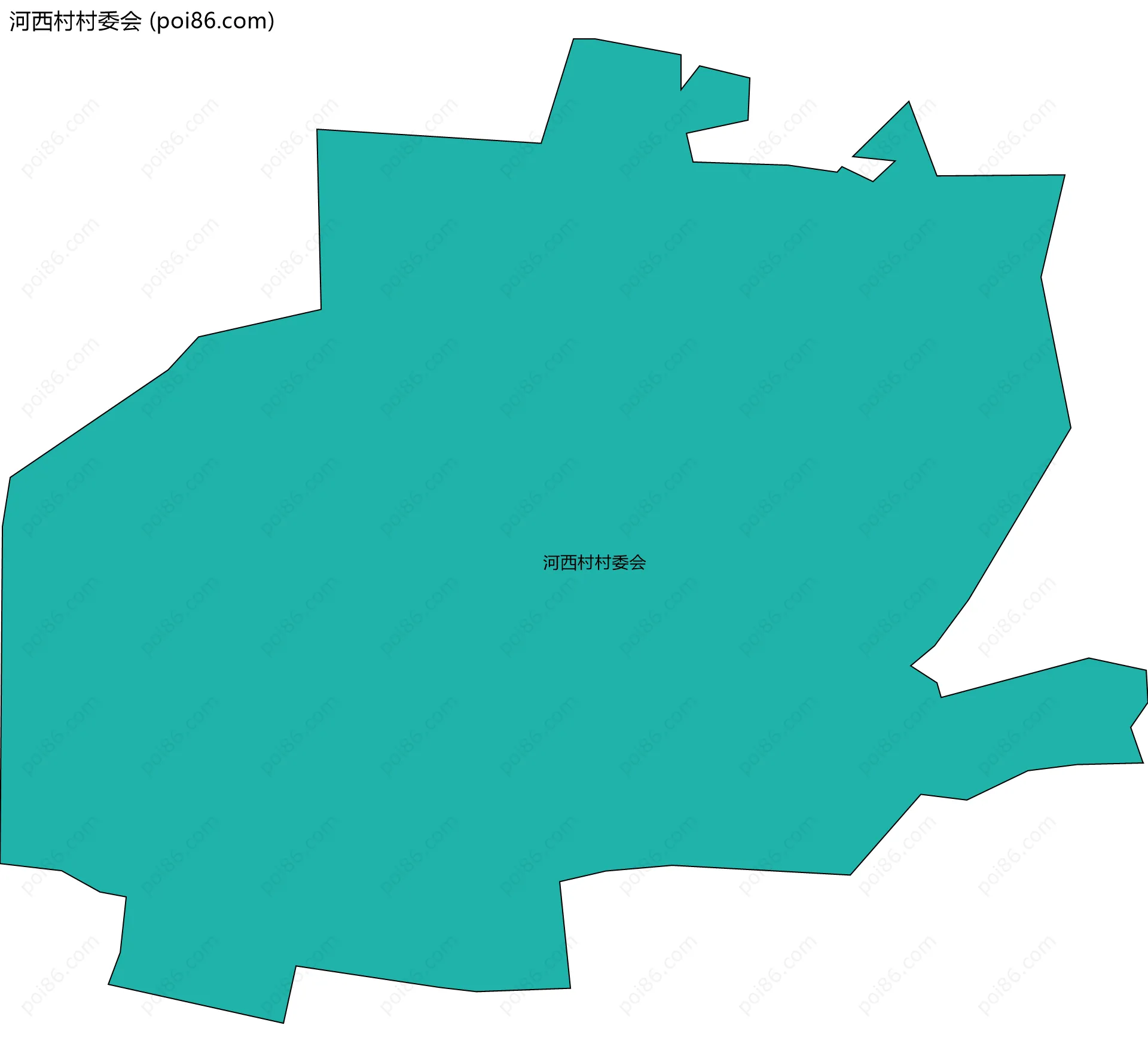 河西村村委会边界地图