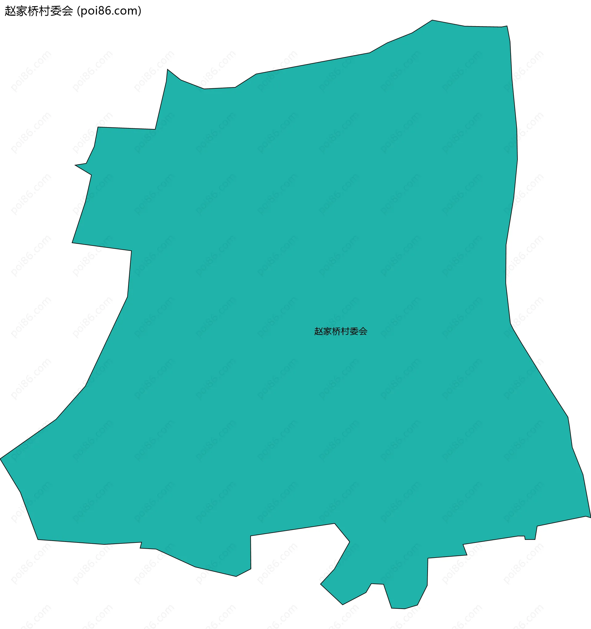 赵家桥村委会边界地图