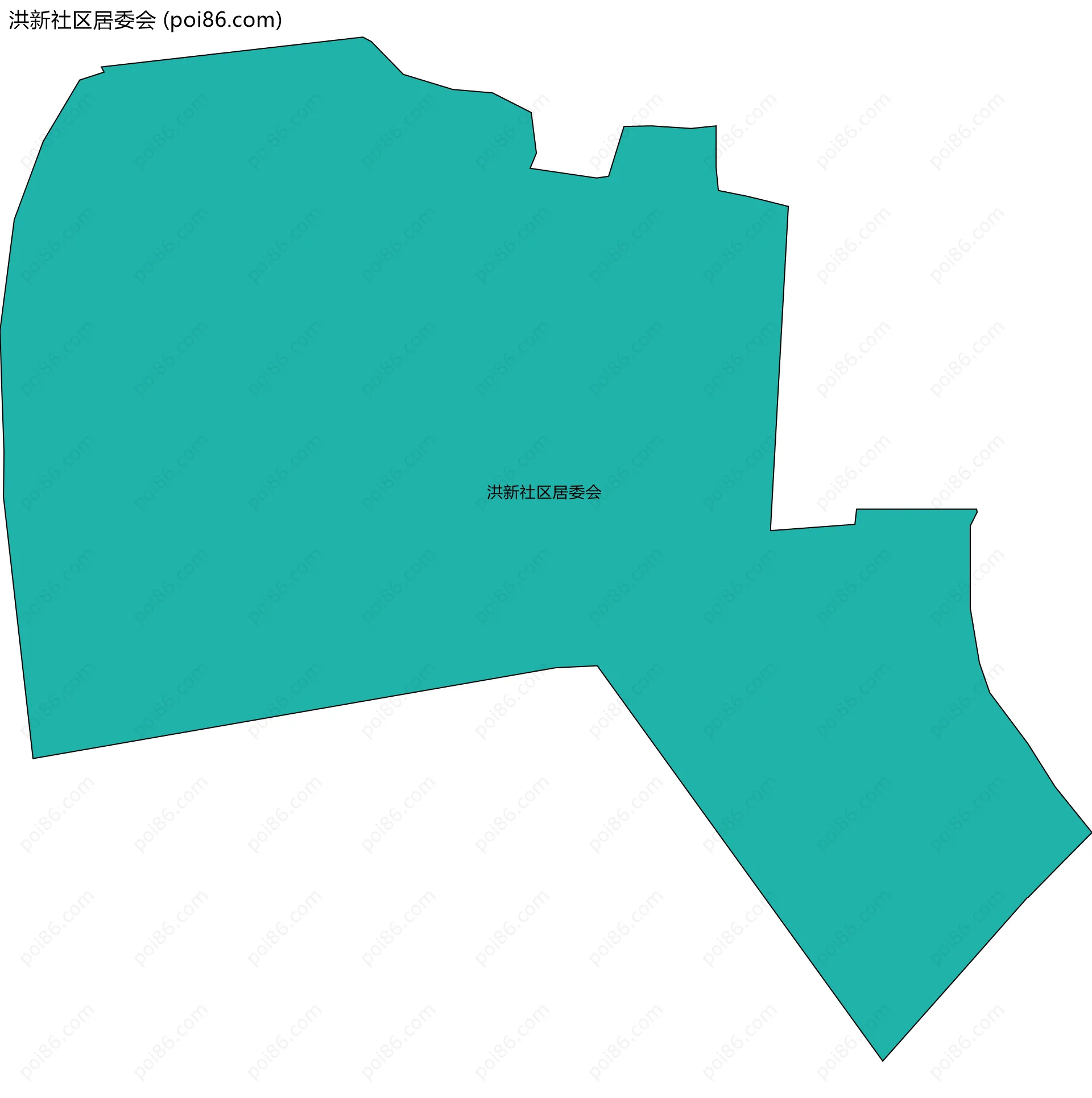 洪新社区居委会边界地图
