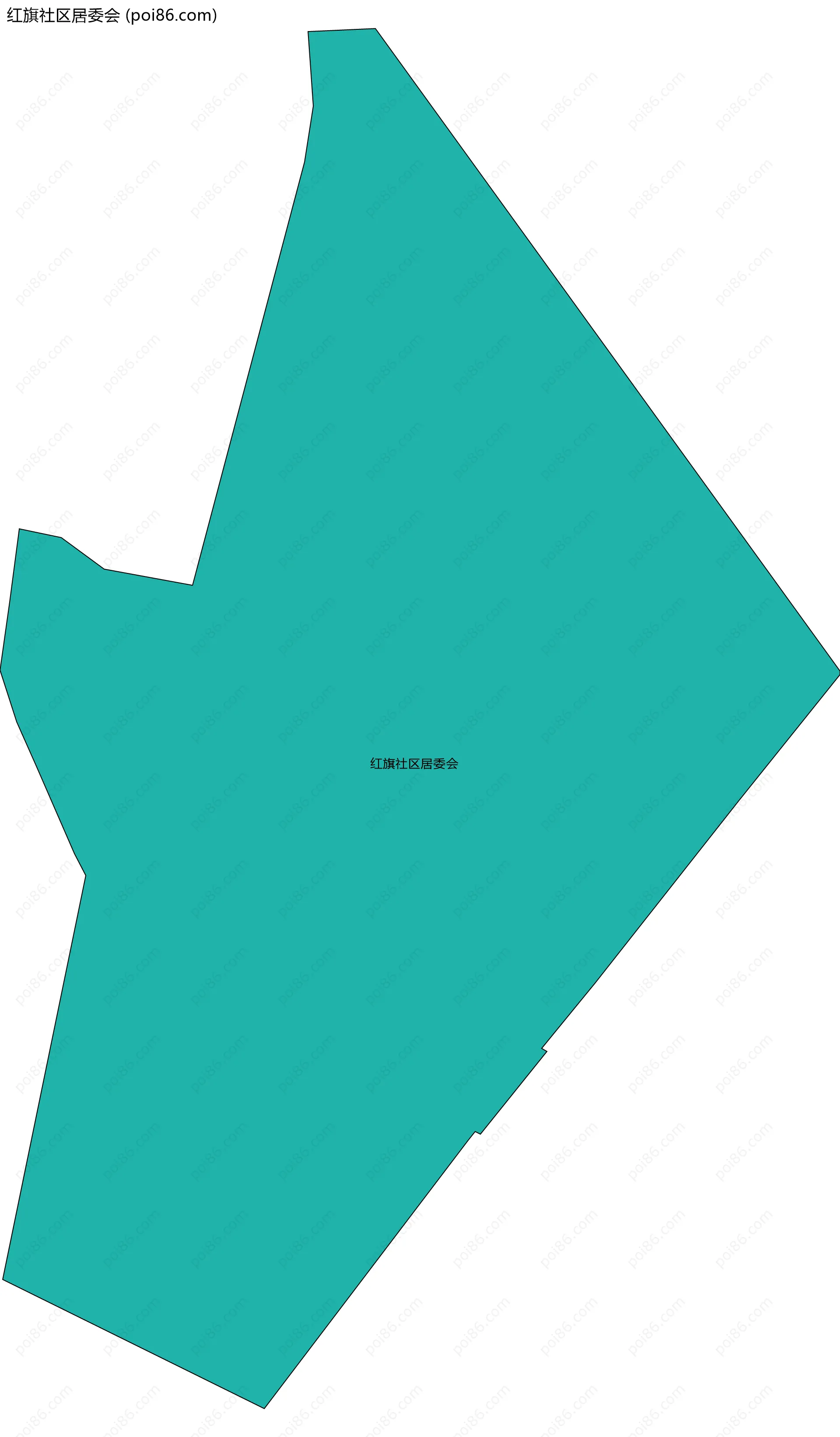 红旗社区居委会边界地图