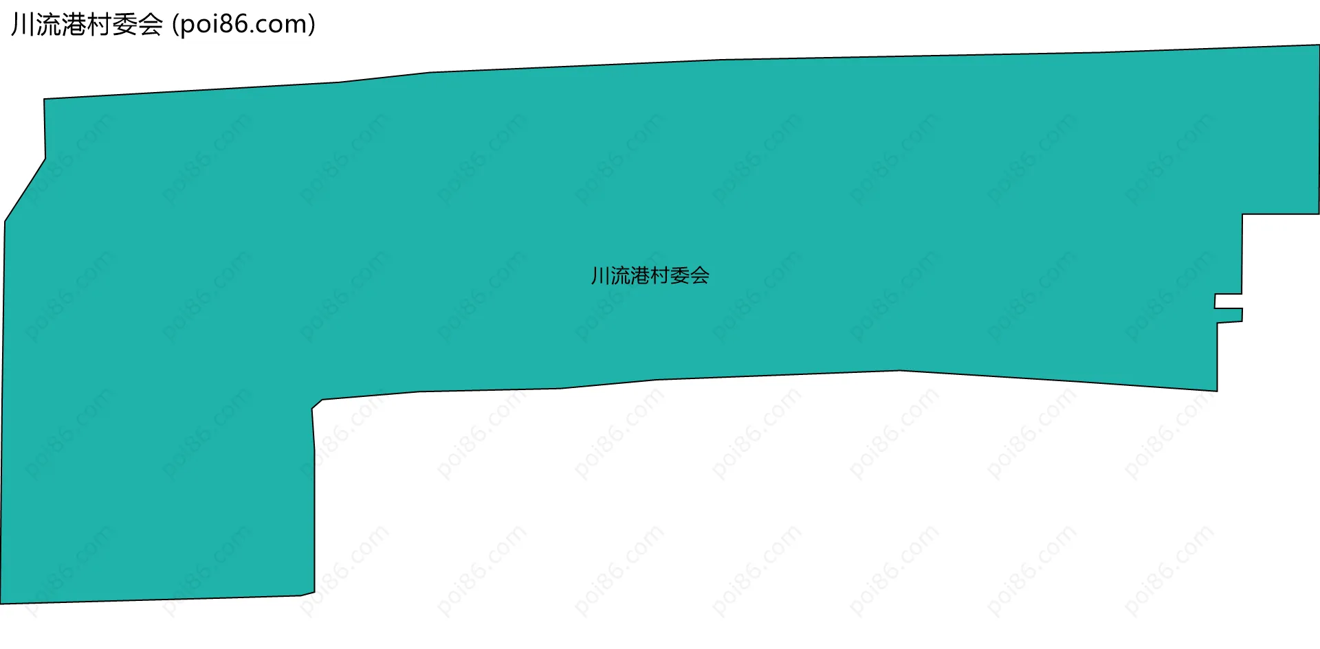 川流港村委会边界地图