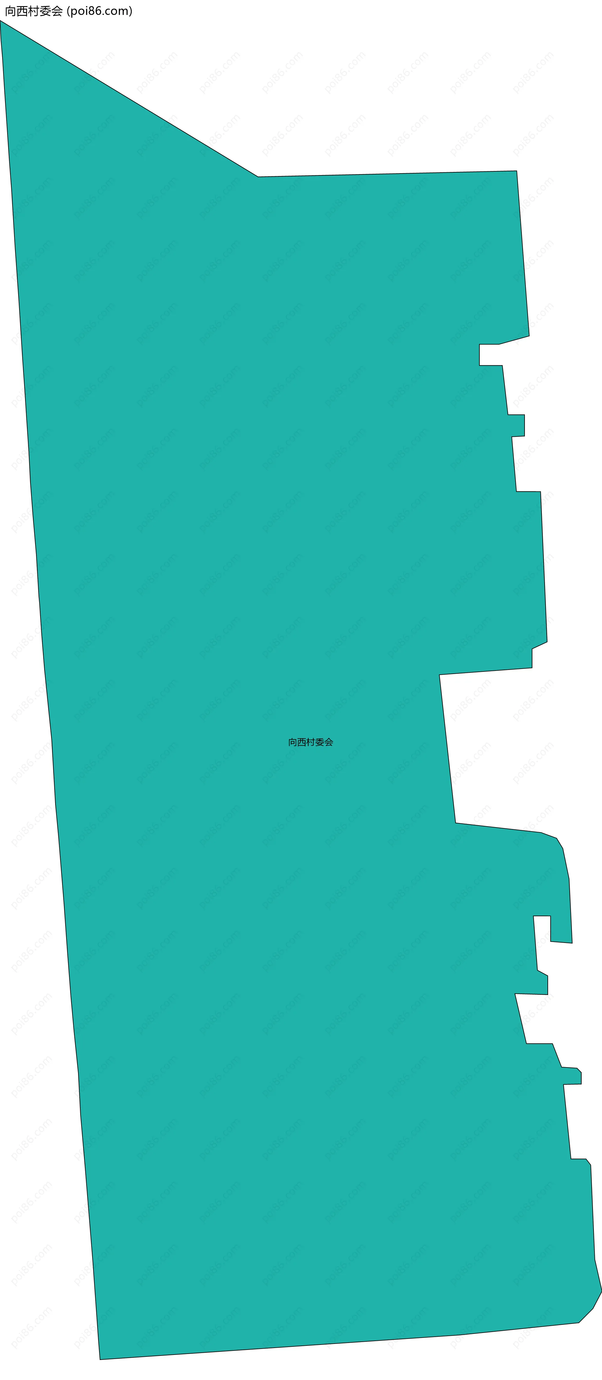 向西村委会边界地图