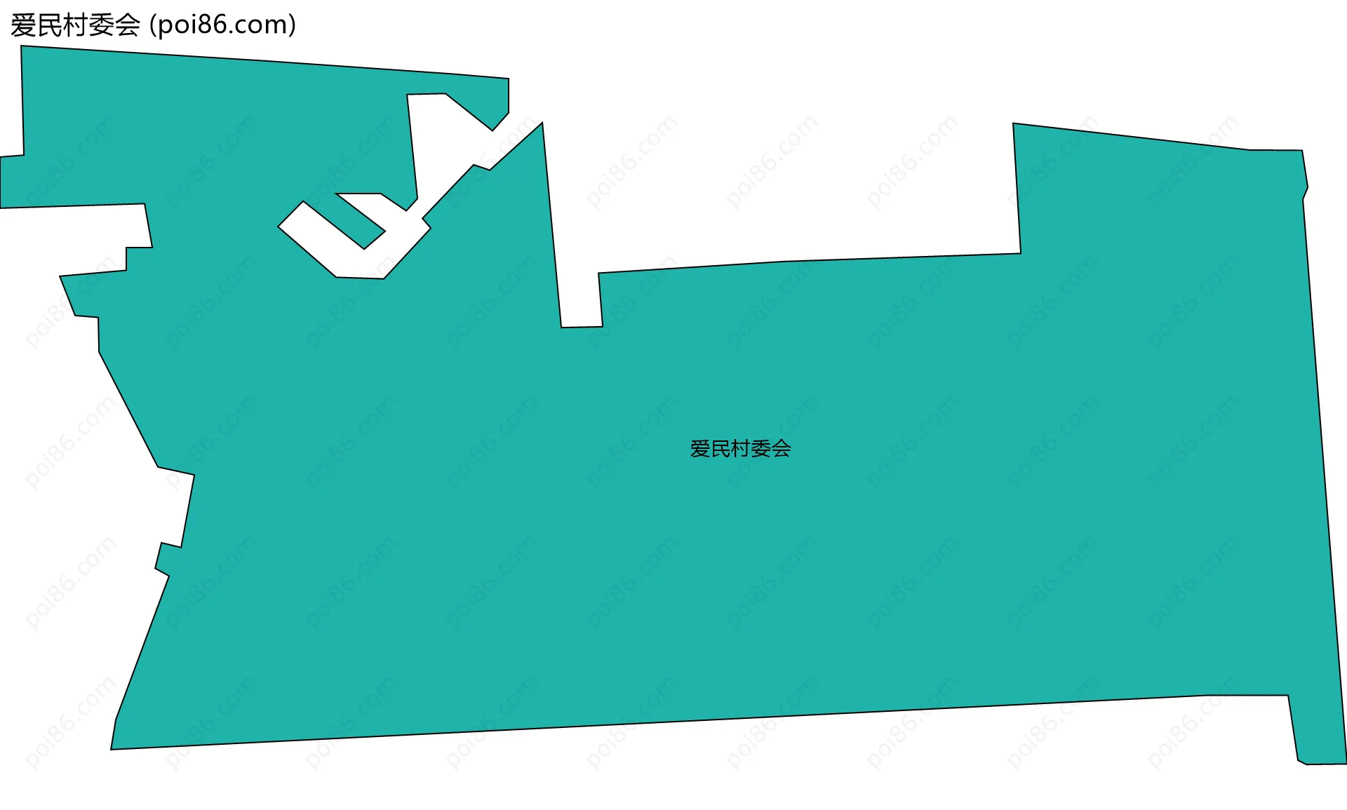 爱民村委会边界地图