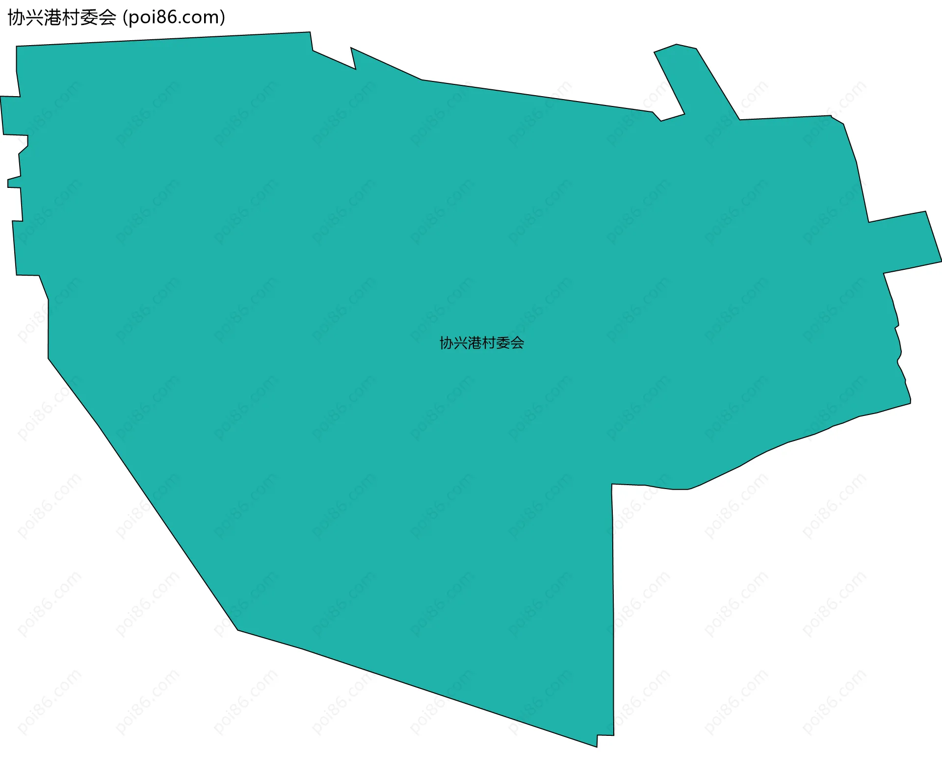 协兴港村委会边界地图