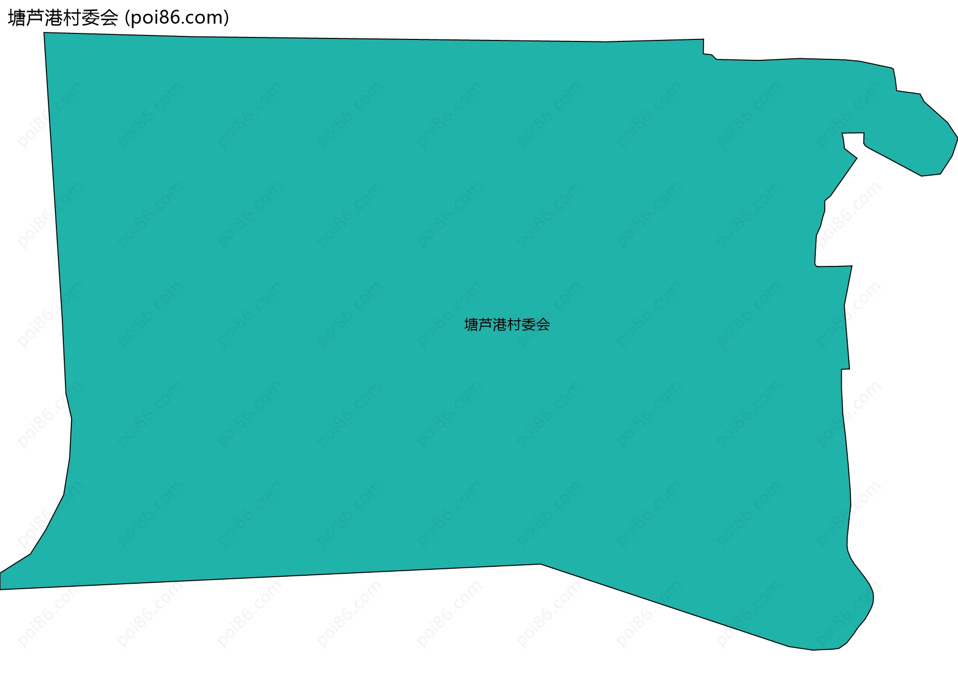 塘芦港村委会边界地图
