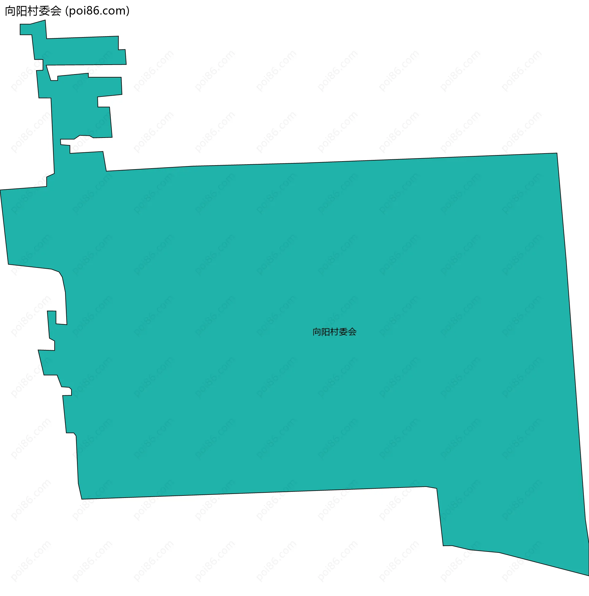 向阳村委会边界地图