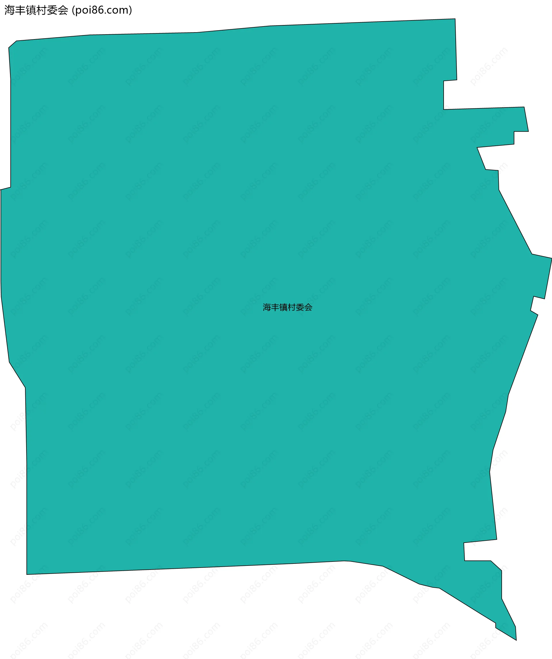 海丰镇村委会边界地图