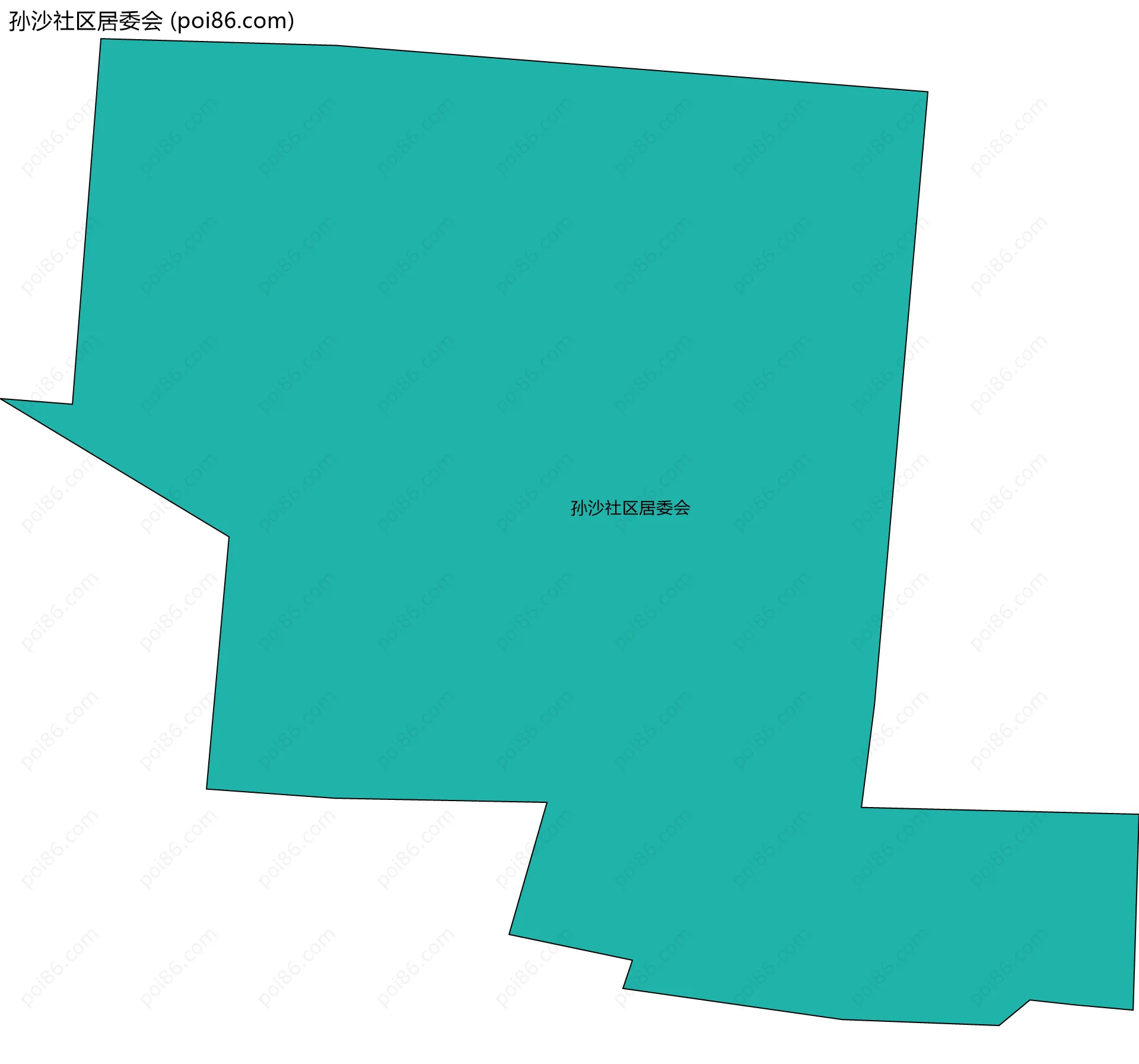 孙沙社区居委会边界地图
