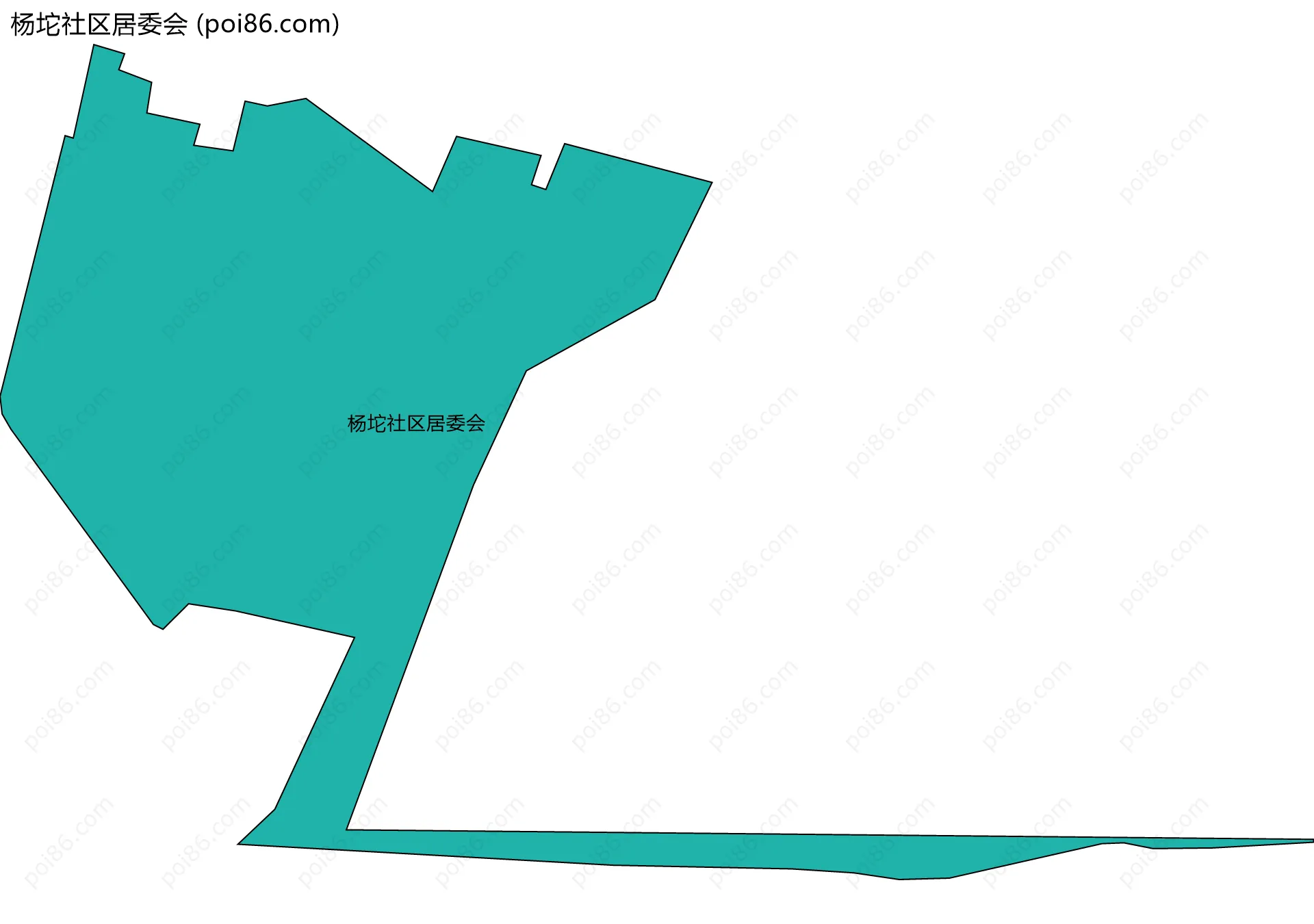 杨坨社区居委会边界地图