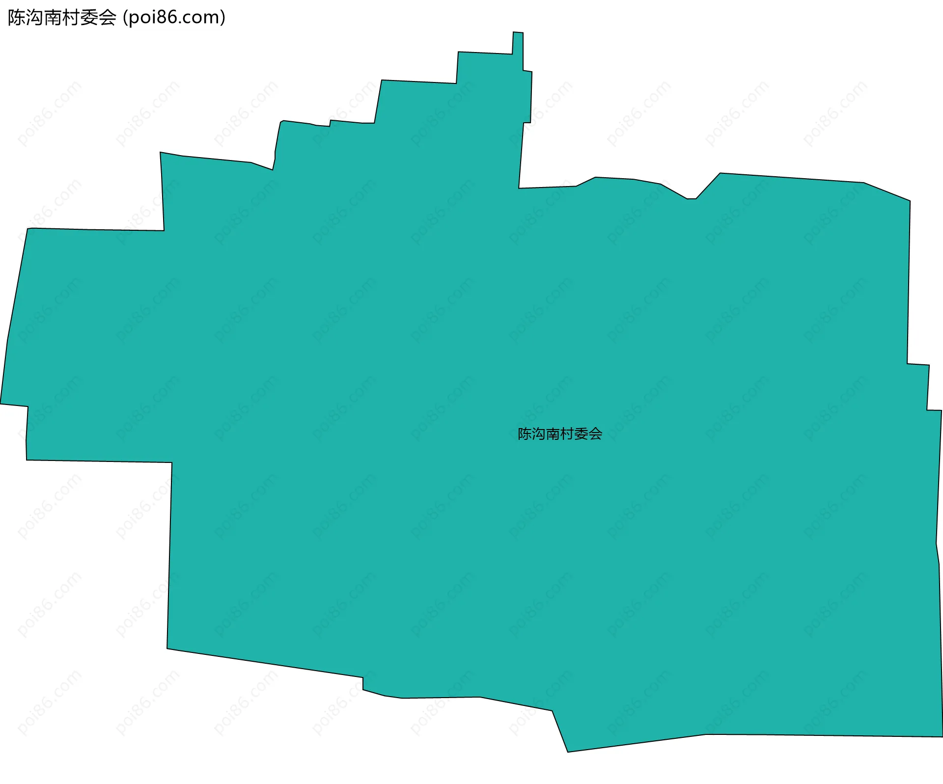 陈沟南村委会边界地图