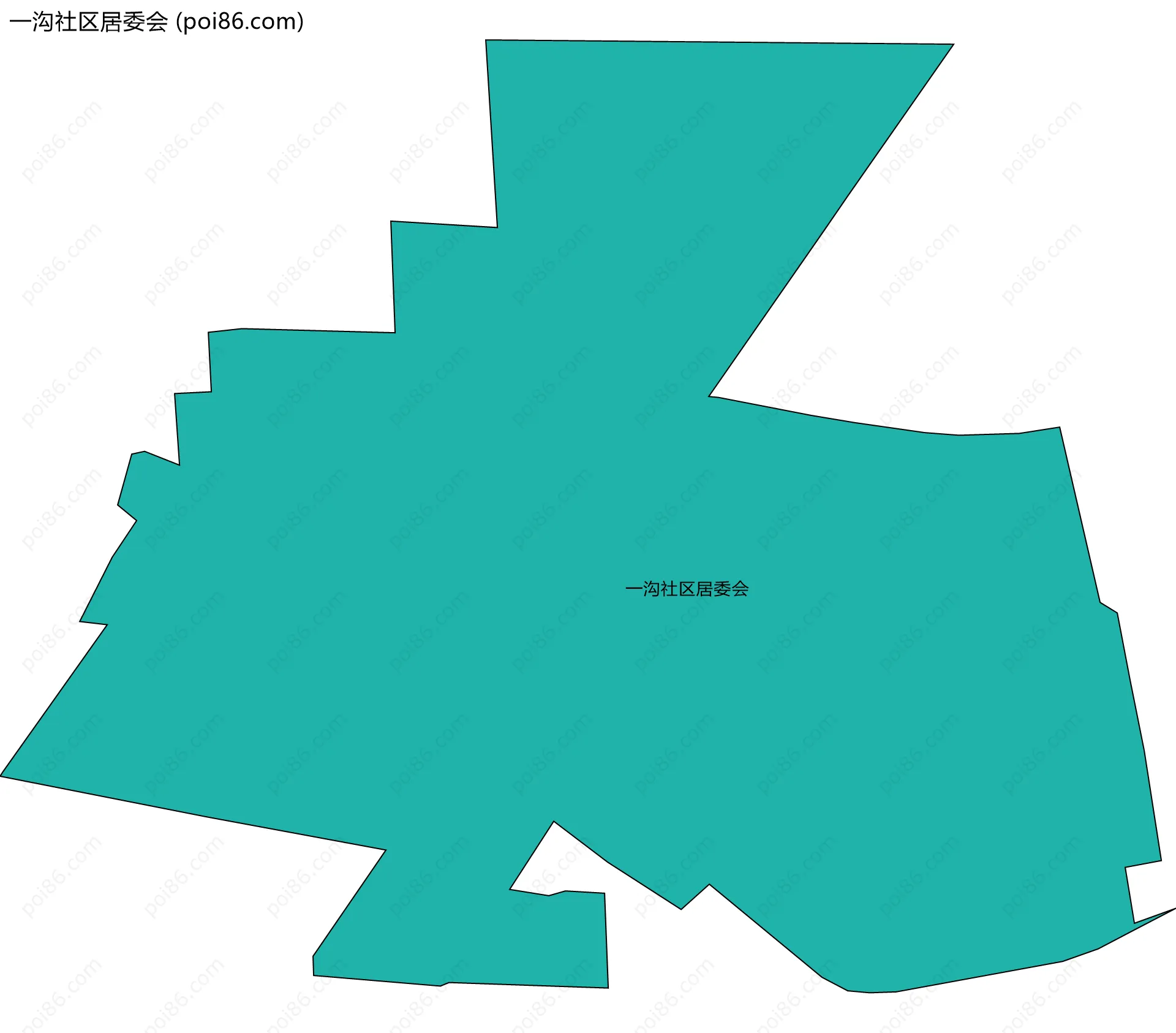 一沟社区居委会边界地图