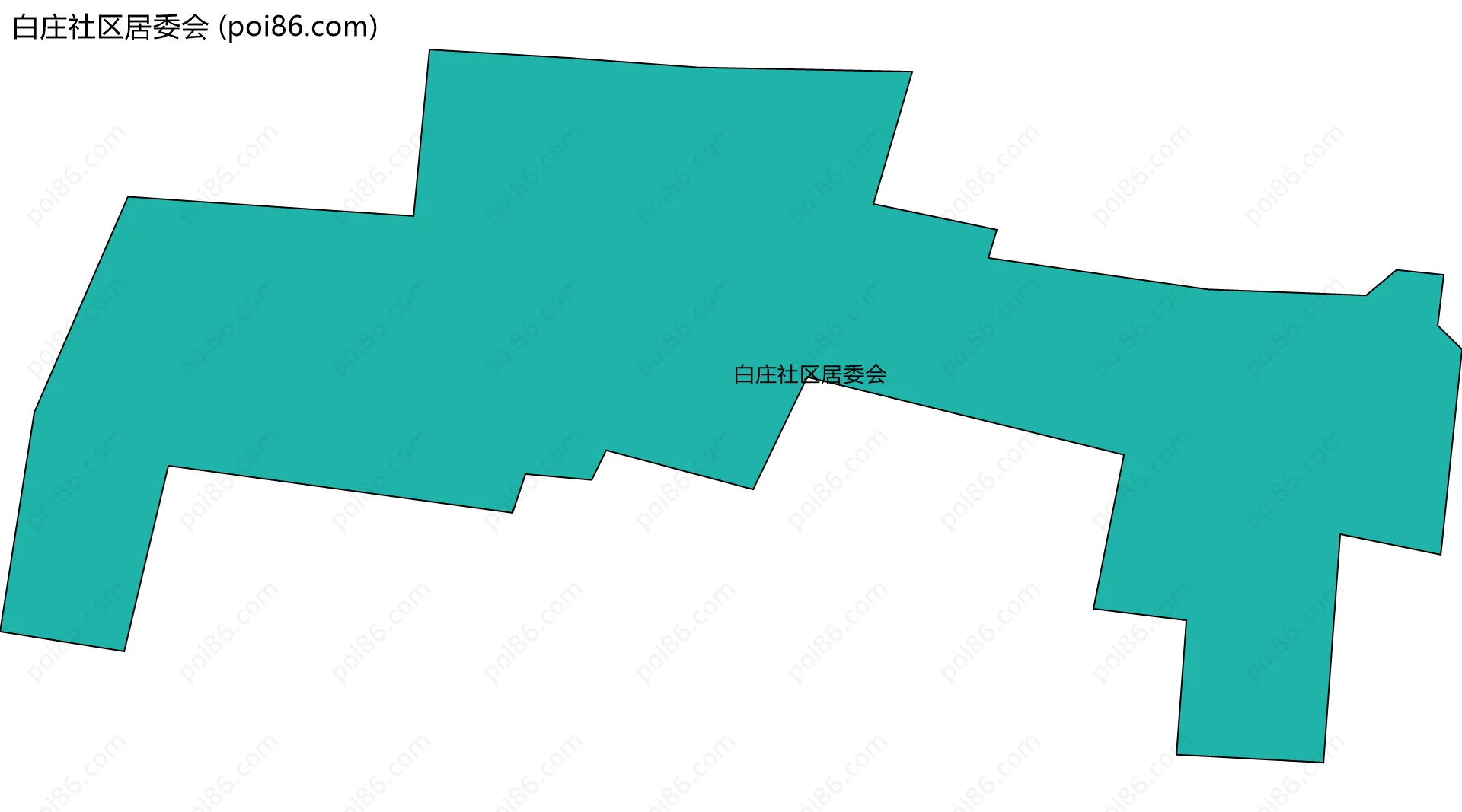 白庄社区居委会边界地图