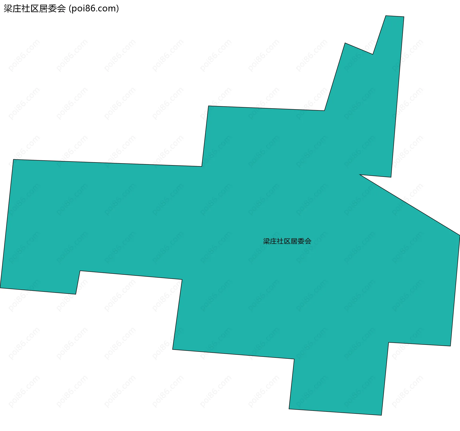 梁庄社区居委会边界地图