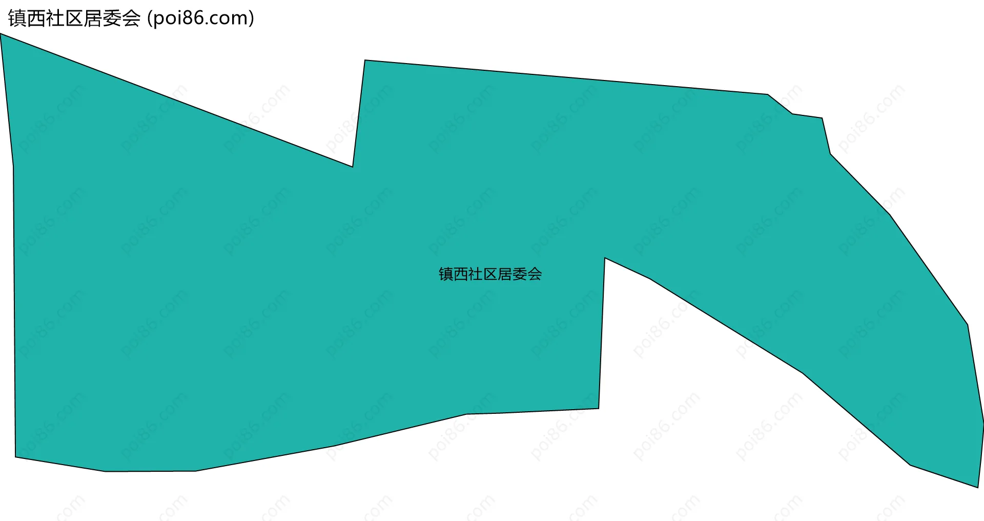 镇西社区居委会边界地图
