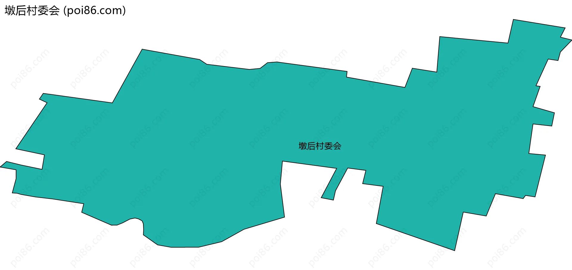 墩后村委会边界地图