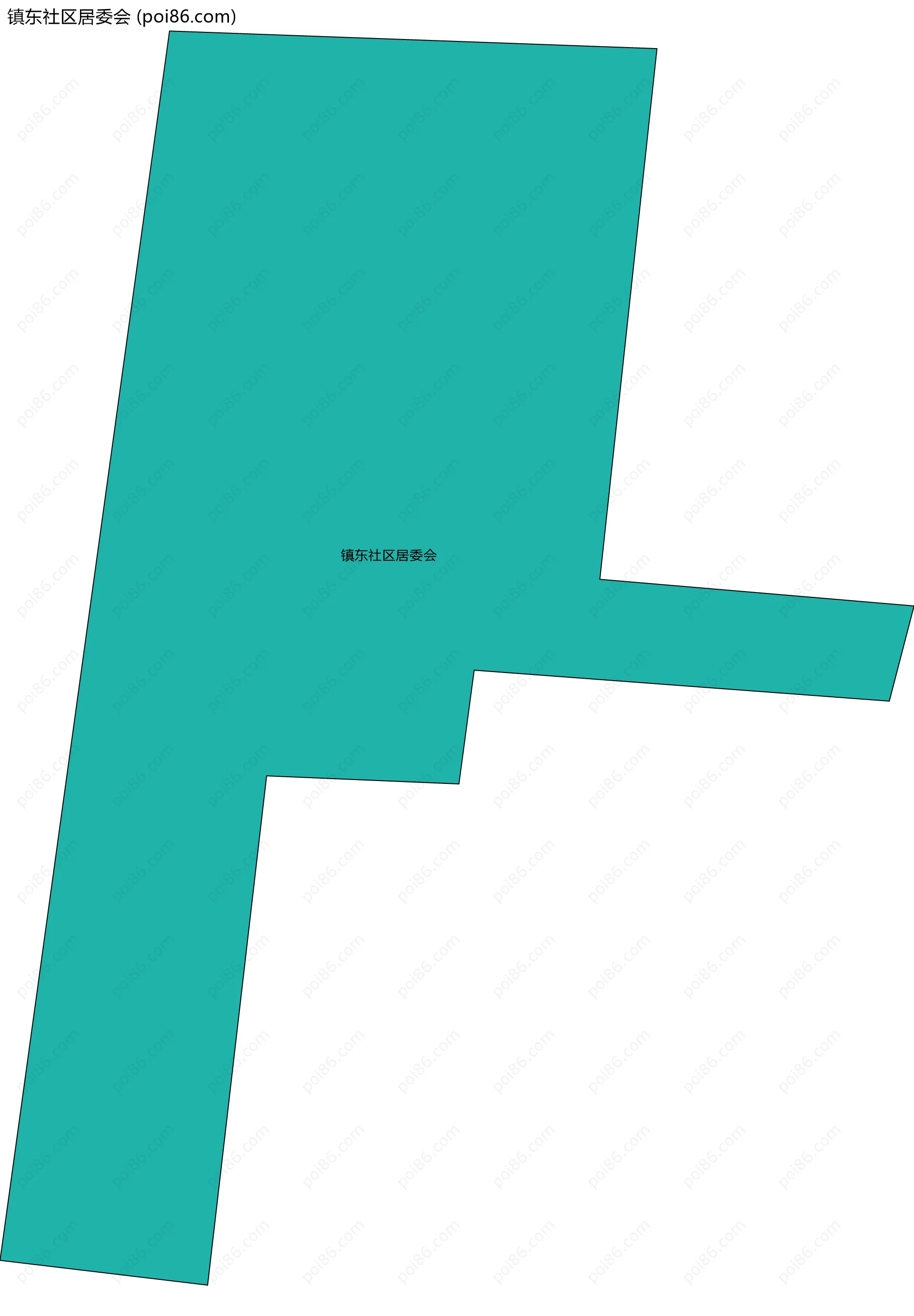 镇东社区居委会边界地图