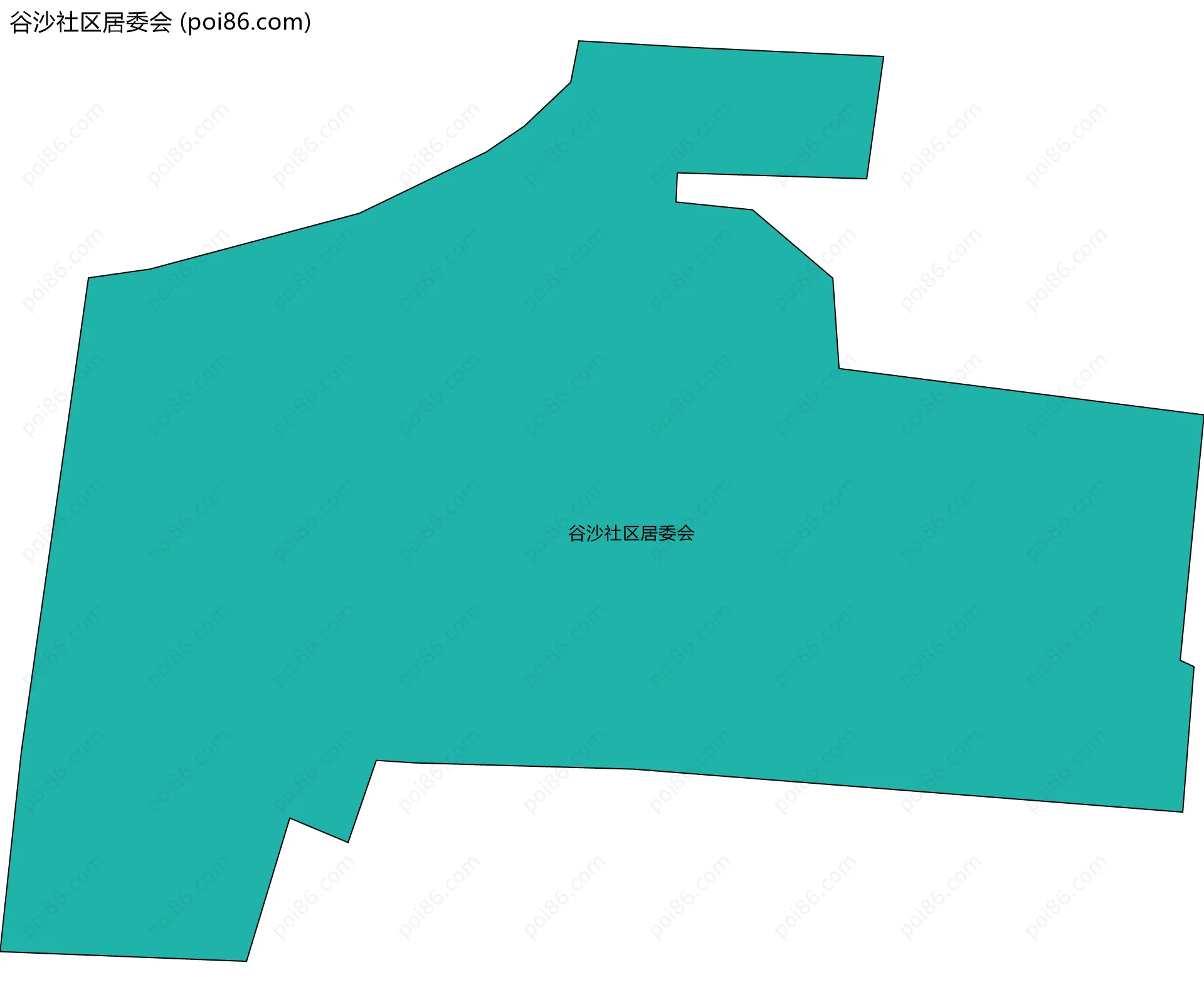 谷沙社区居委会边界地图