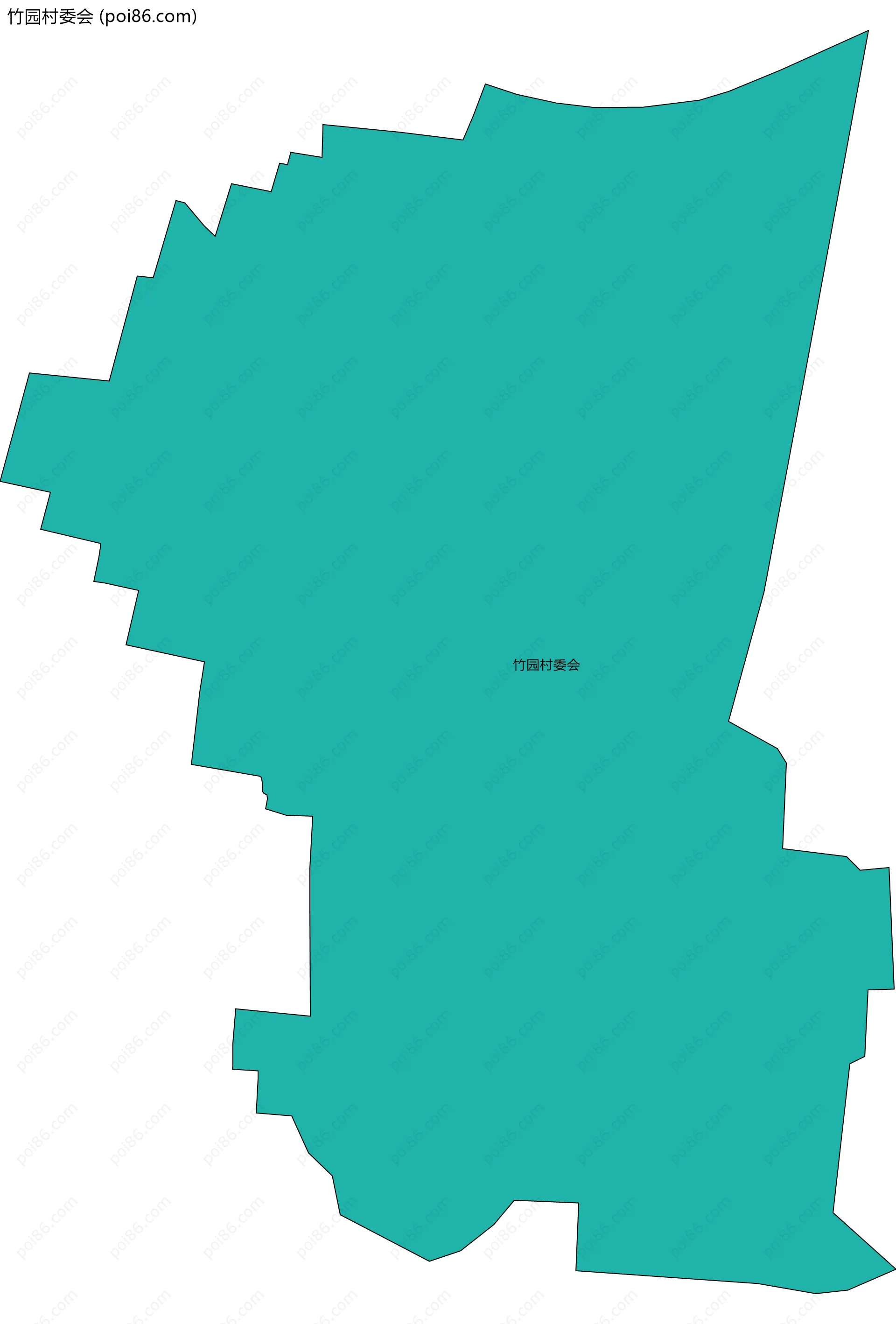 竹园村委会边界地图