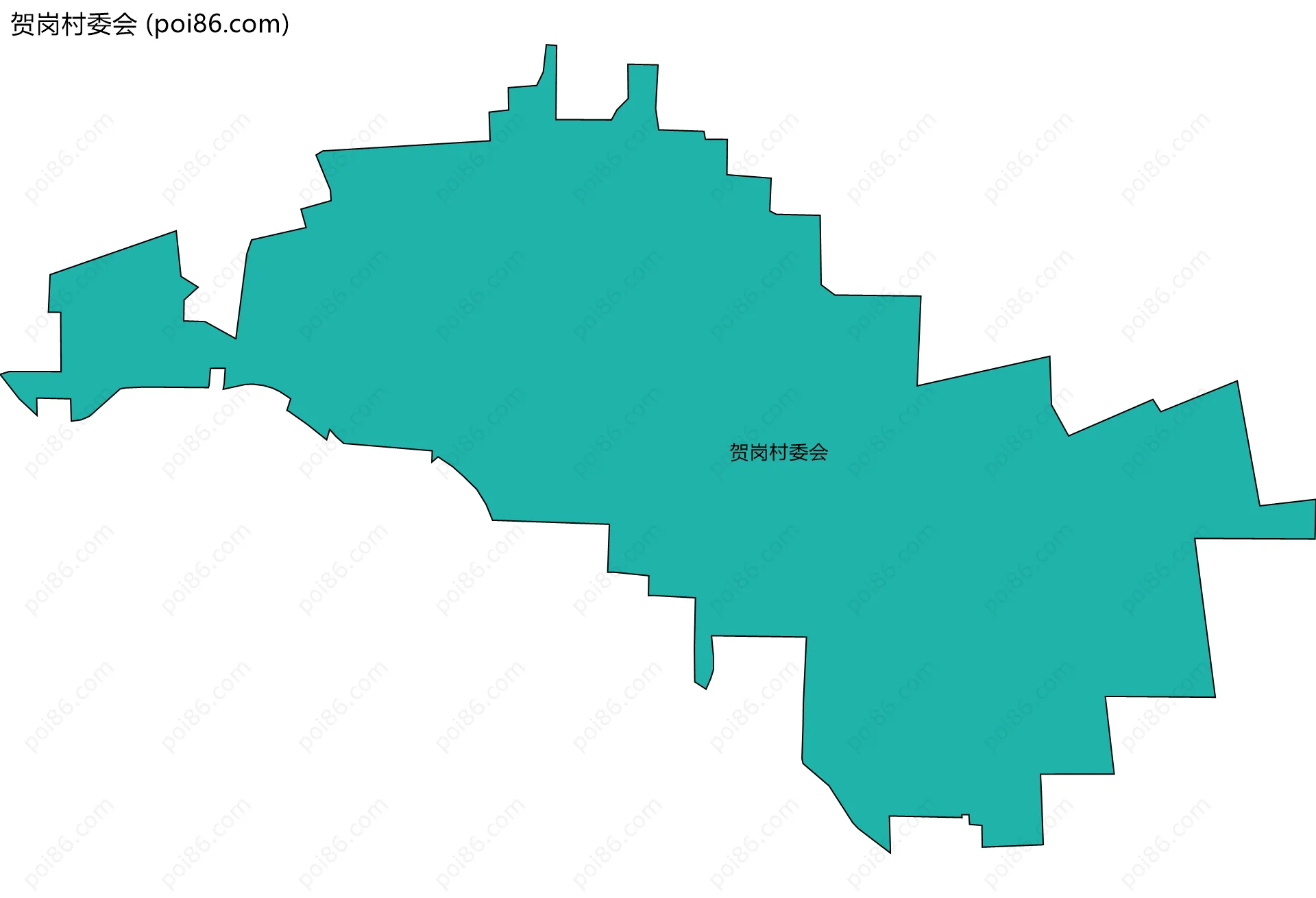 贺岗村委会边界地图