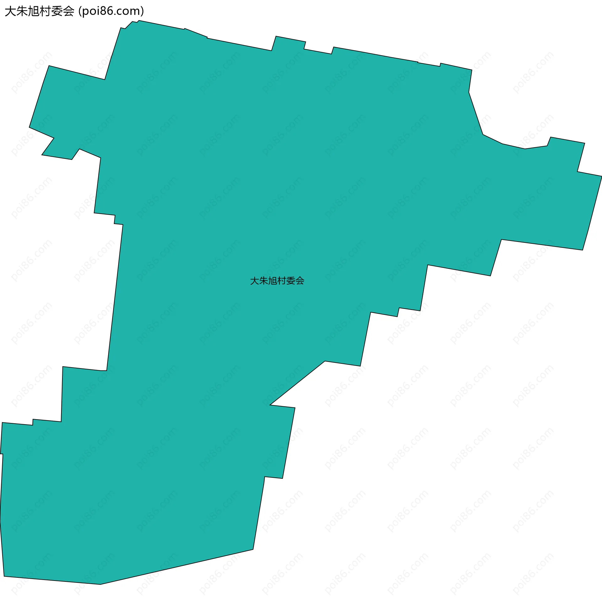 大朱旭村委会边界地图
