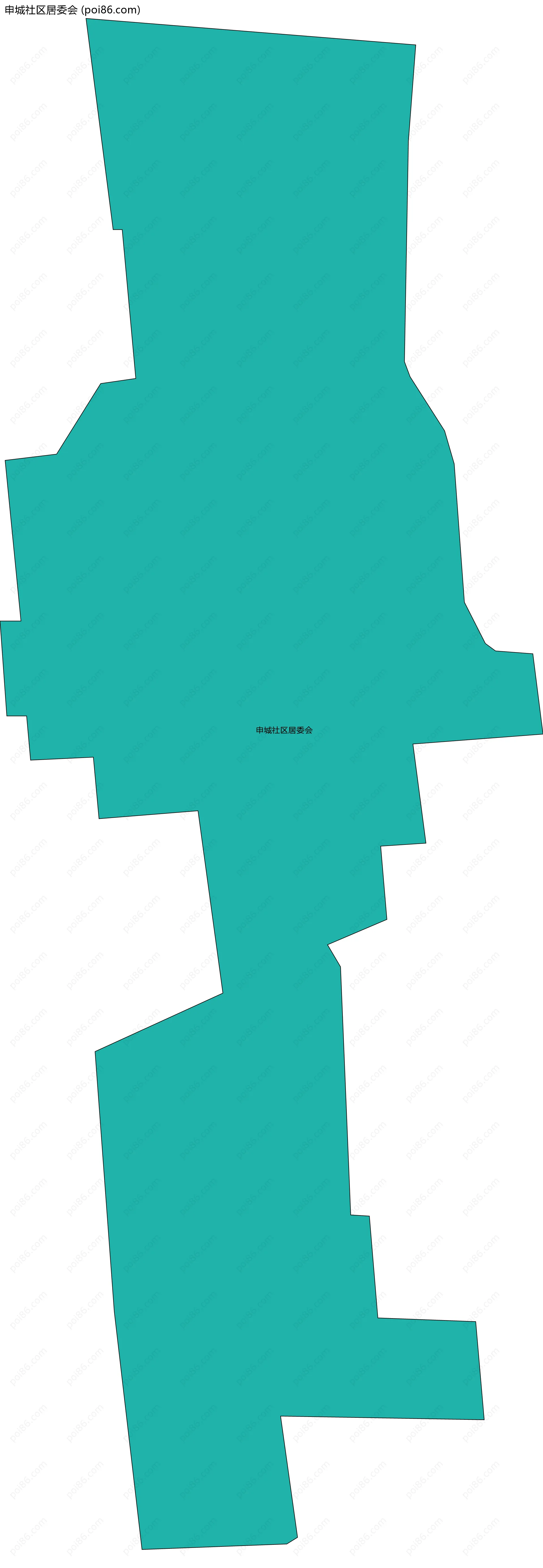 申城社区居委会边界地图