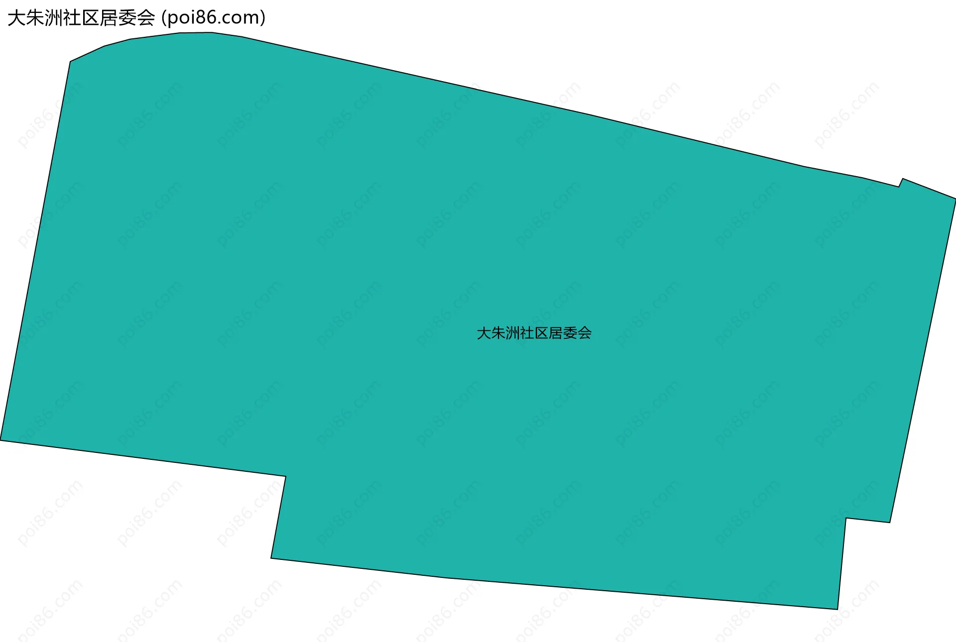 大朱洲社区居委会边界地图