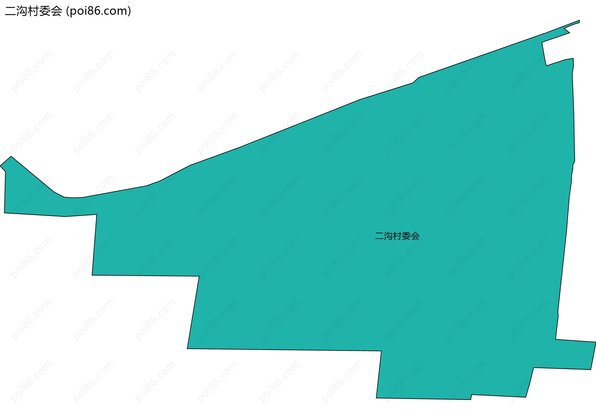 二沟村委会边界地图