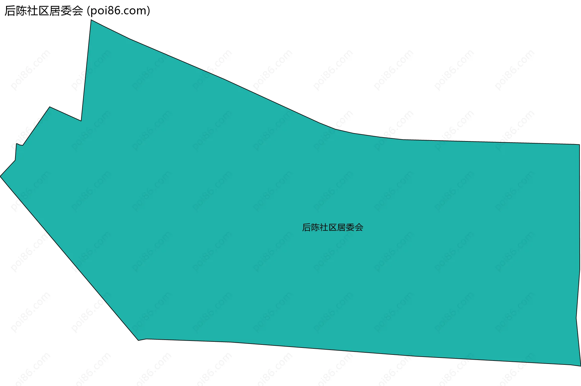后陈社区居委会边界地图