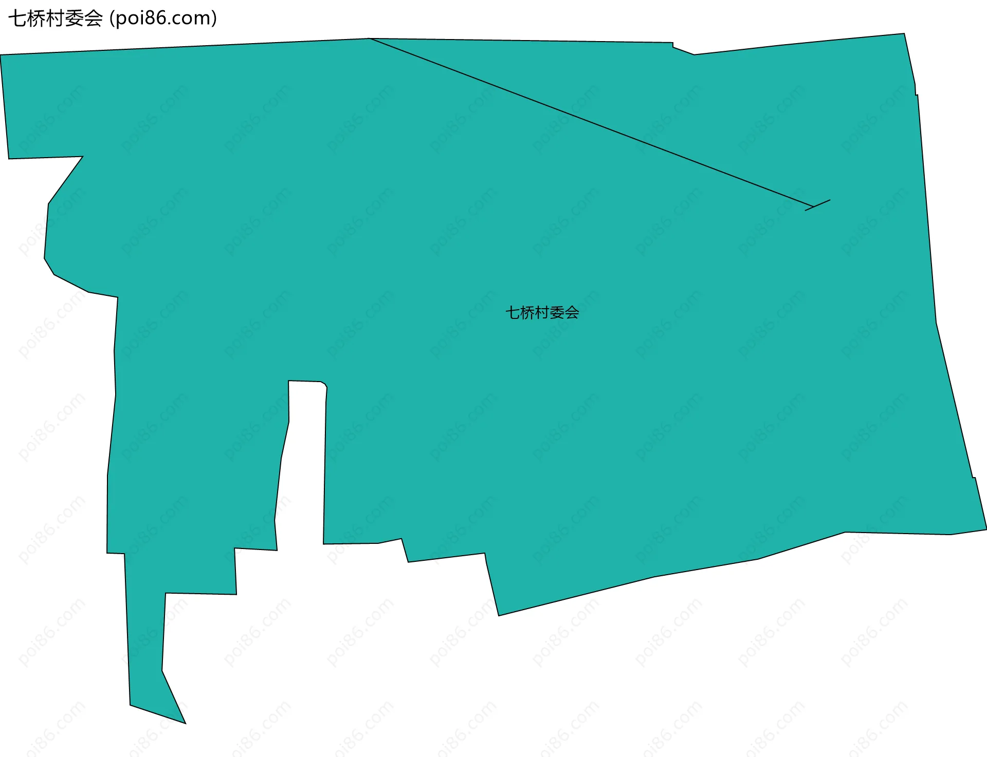 七桥村委会边界地图