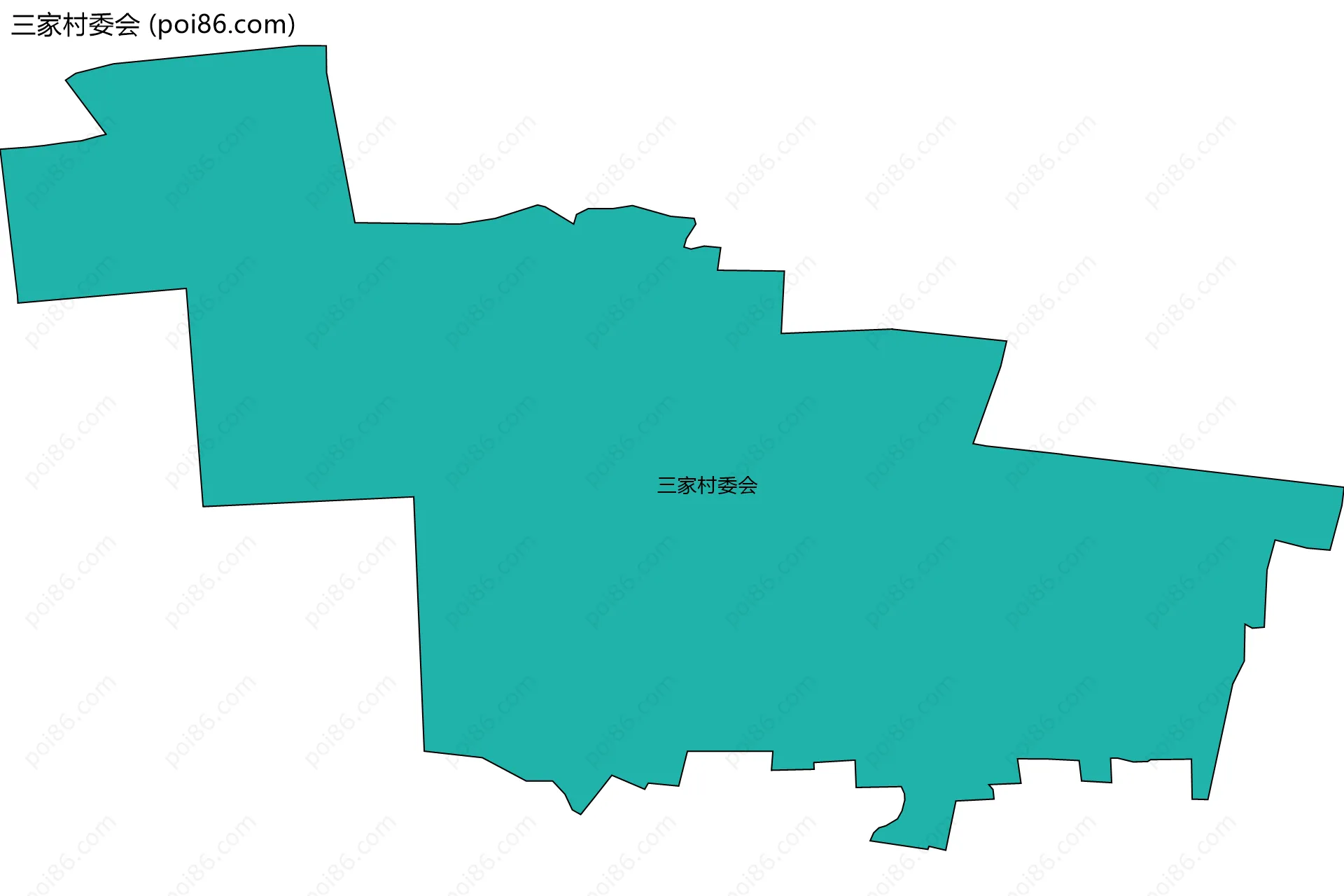 三家村委会边界地图